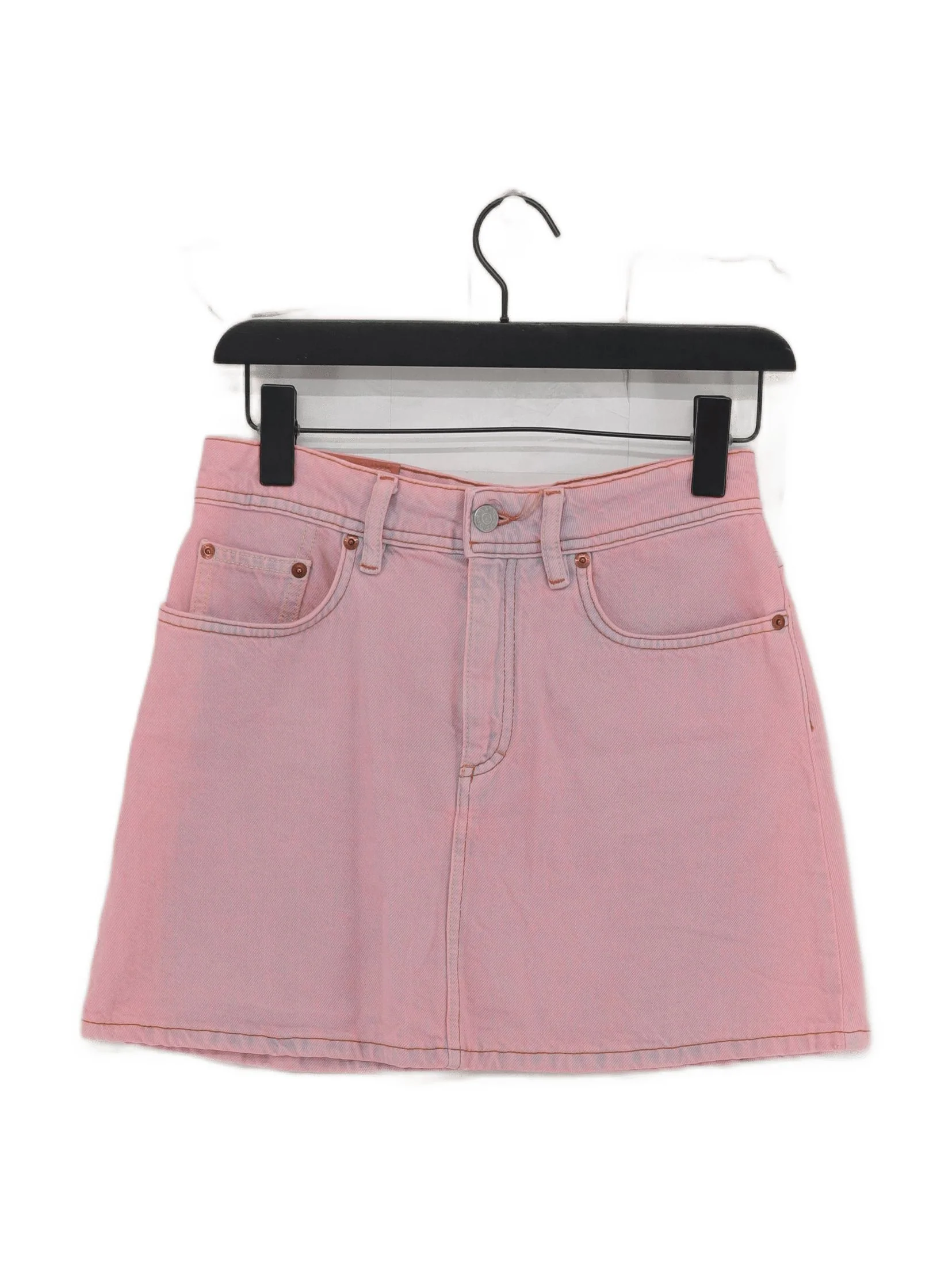 Acne Studios Women's Mini Skirt W 25 in Pink 100% Cotton Short Mini
