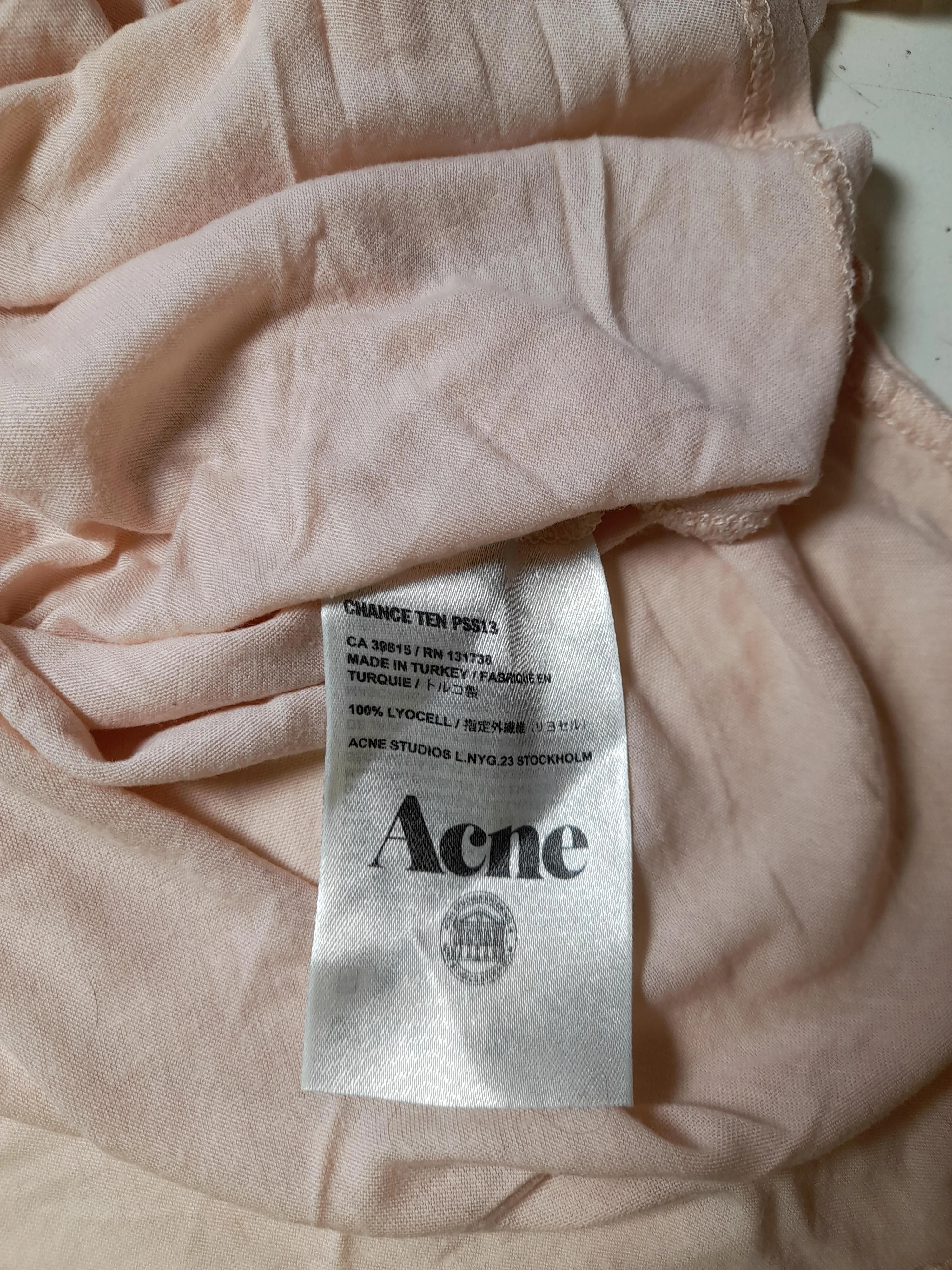 Acne Studios Women's T-Shirt S Pink 100% Lyocell Modal Basic - Image 7