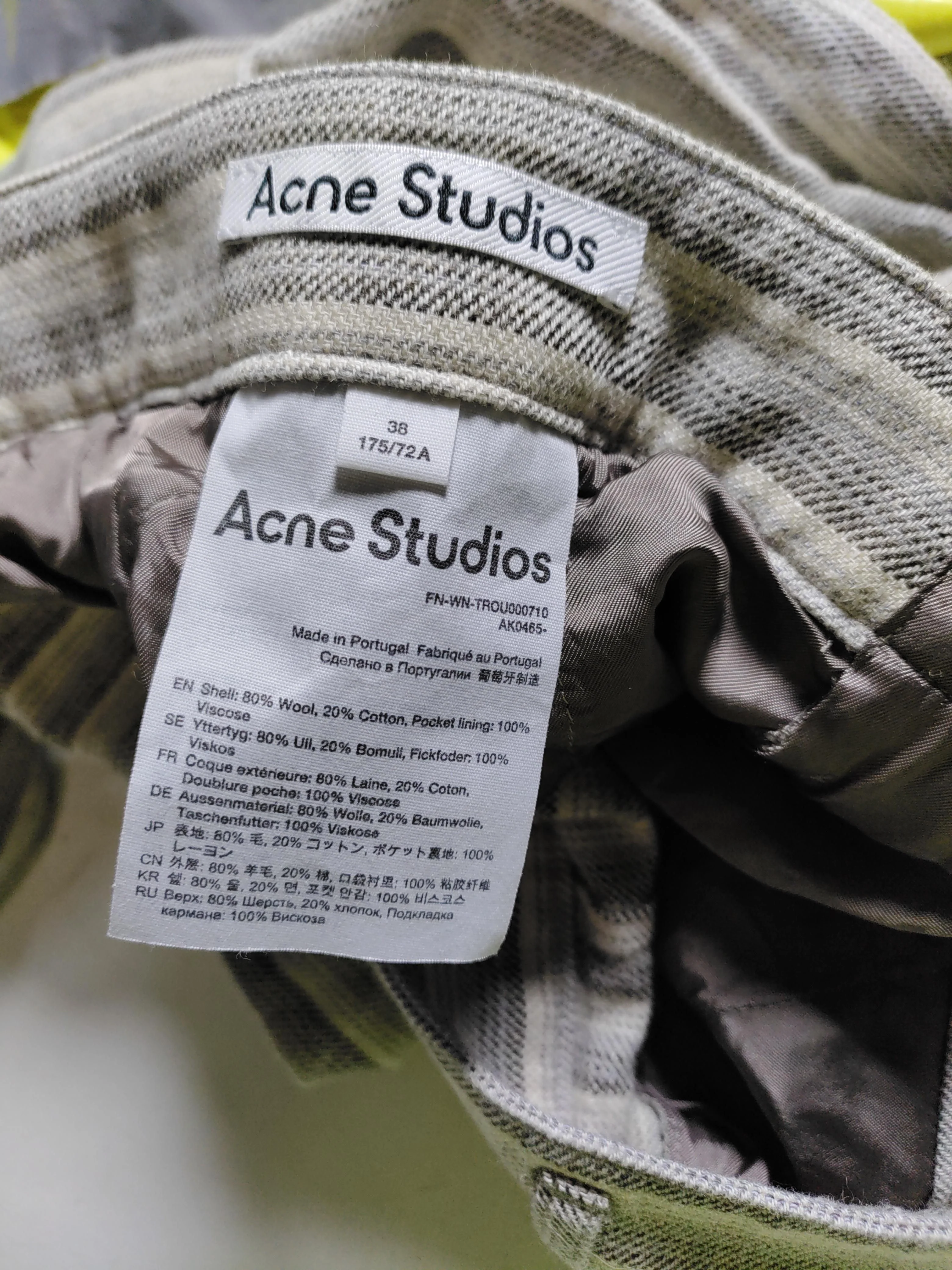 Acne Studios Women's Trousers UK 10 Multi Wool with Cotton Chino - Image 5
