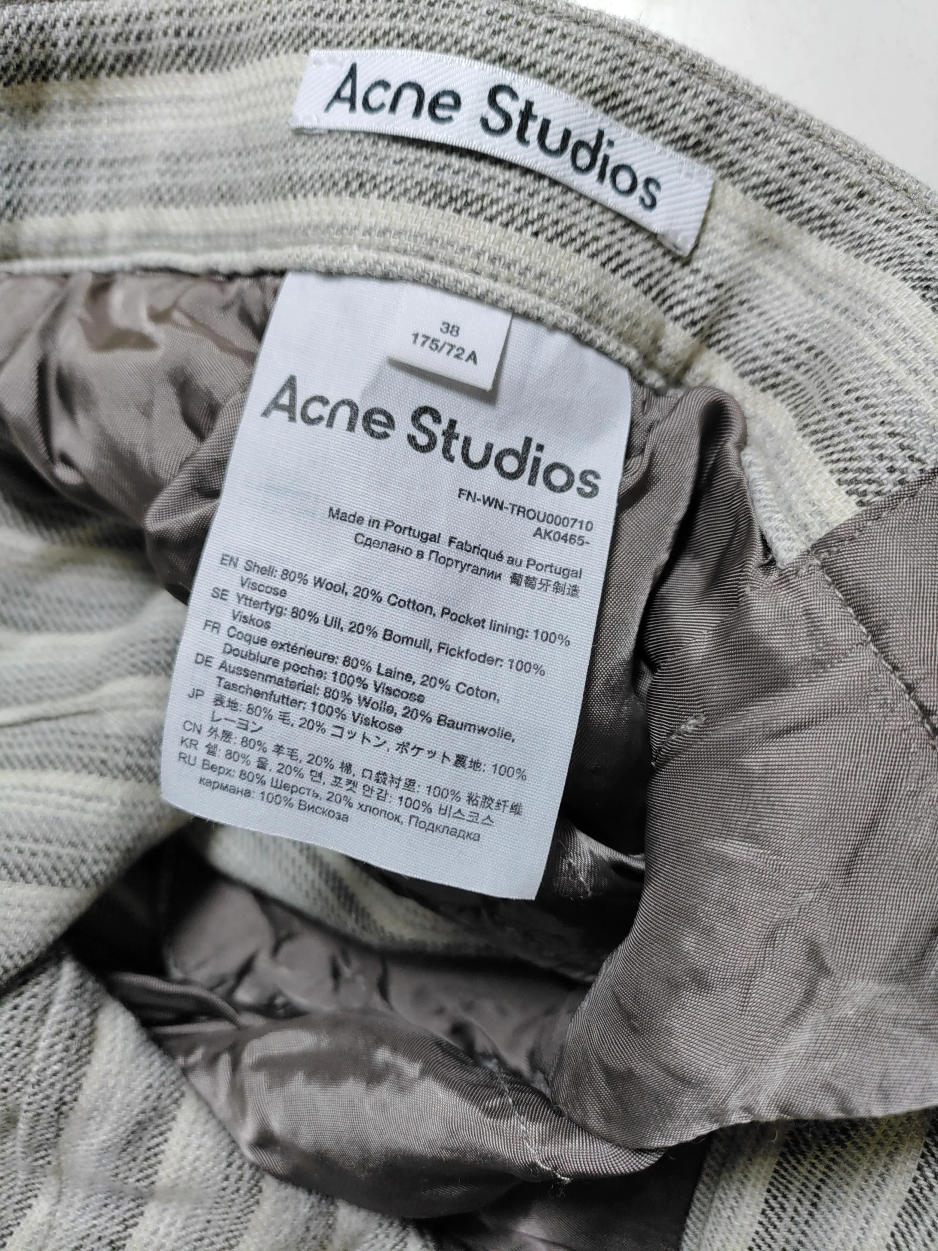 Acne Studios Women's Trousers UK 10 Multi Wool with Cotton Chino - Image 6