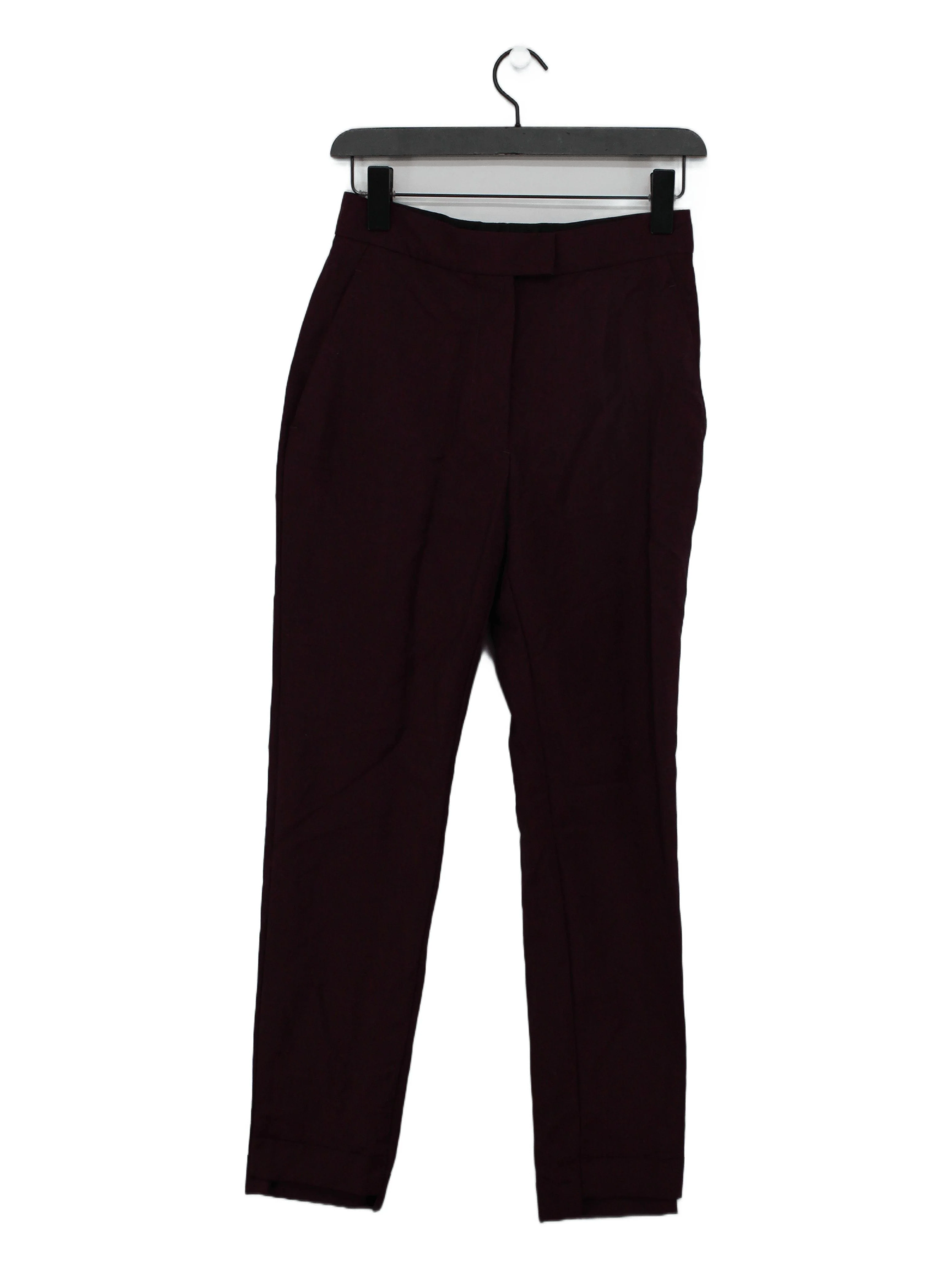 Acne Studios Women's Trousers UK 6 Purple Wool with Mohair Straight Cropped