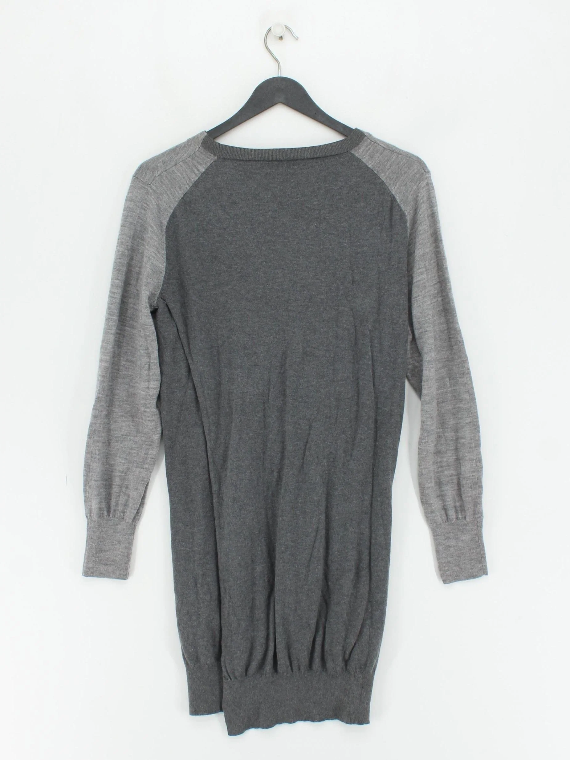 Acne Women's Cardigan L Grey Wool with Cotton V-Neck Cardigan - Image 2