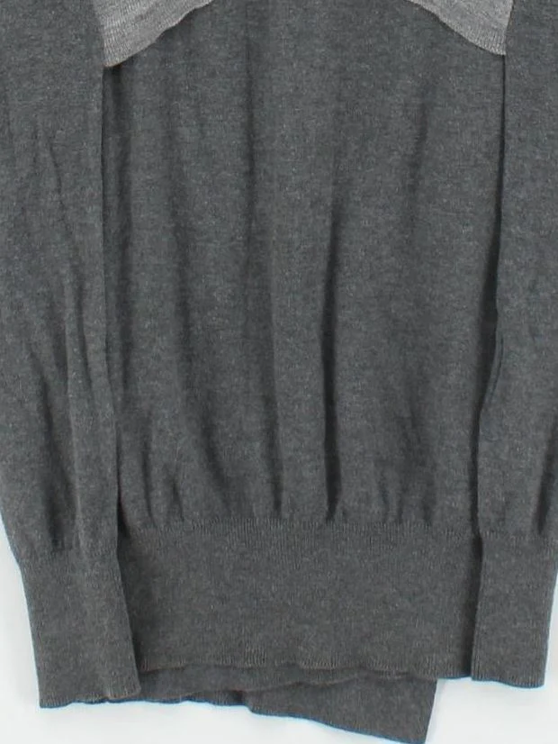 Acne Women's Cardigan L Grey Wool with Cotton V-Neck Cardigan - Image 4