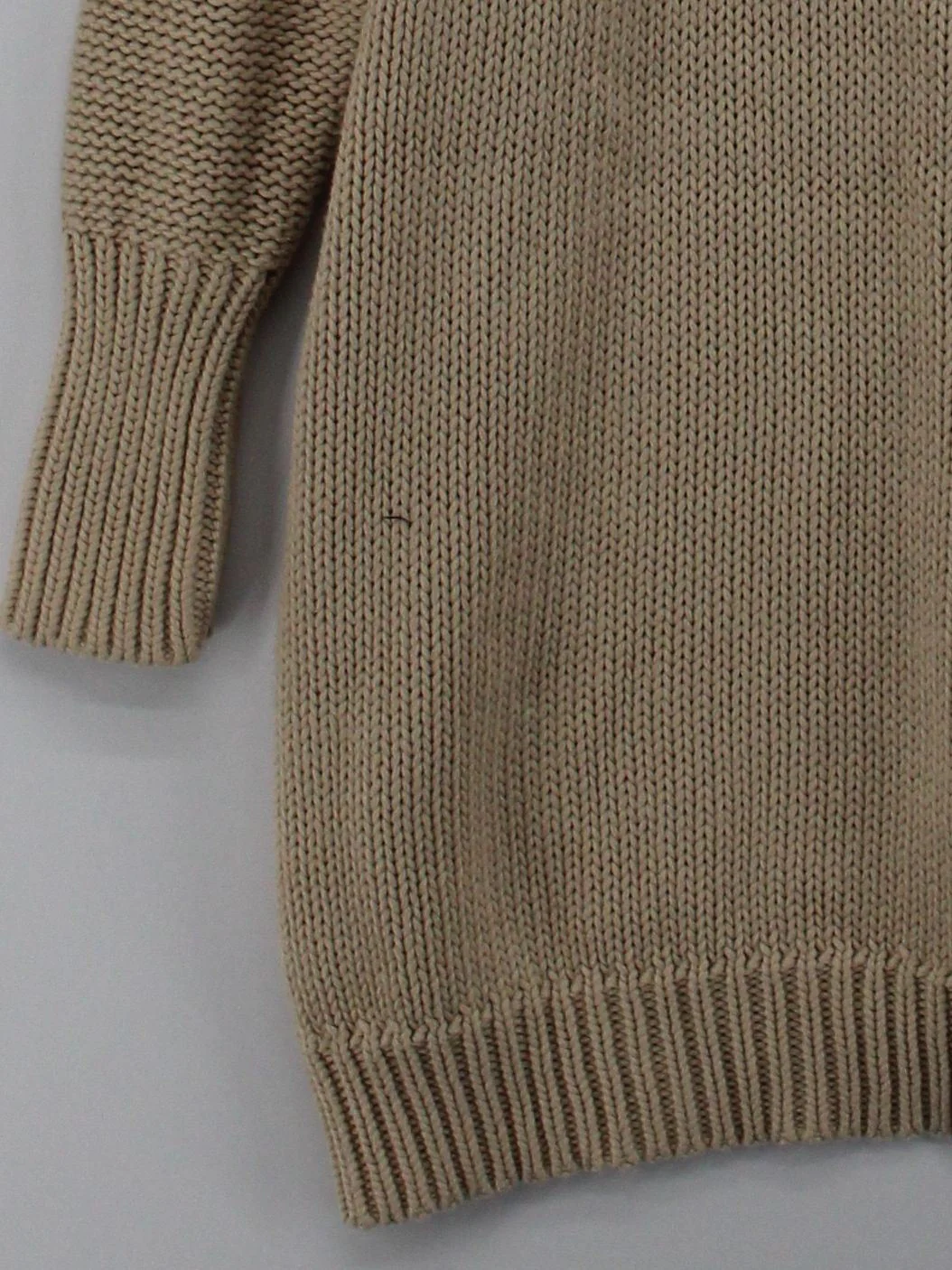 Acne Women's Cardigan M Tan 100% Cotton Round Neck Cardigan - Image 4