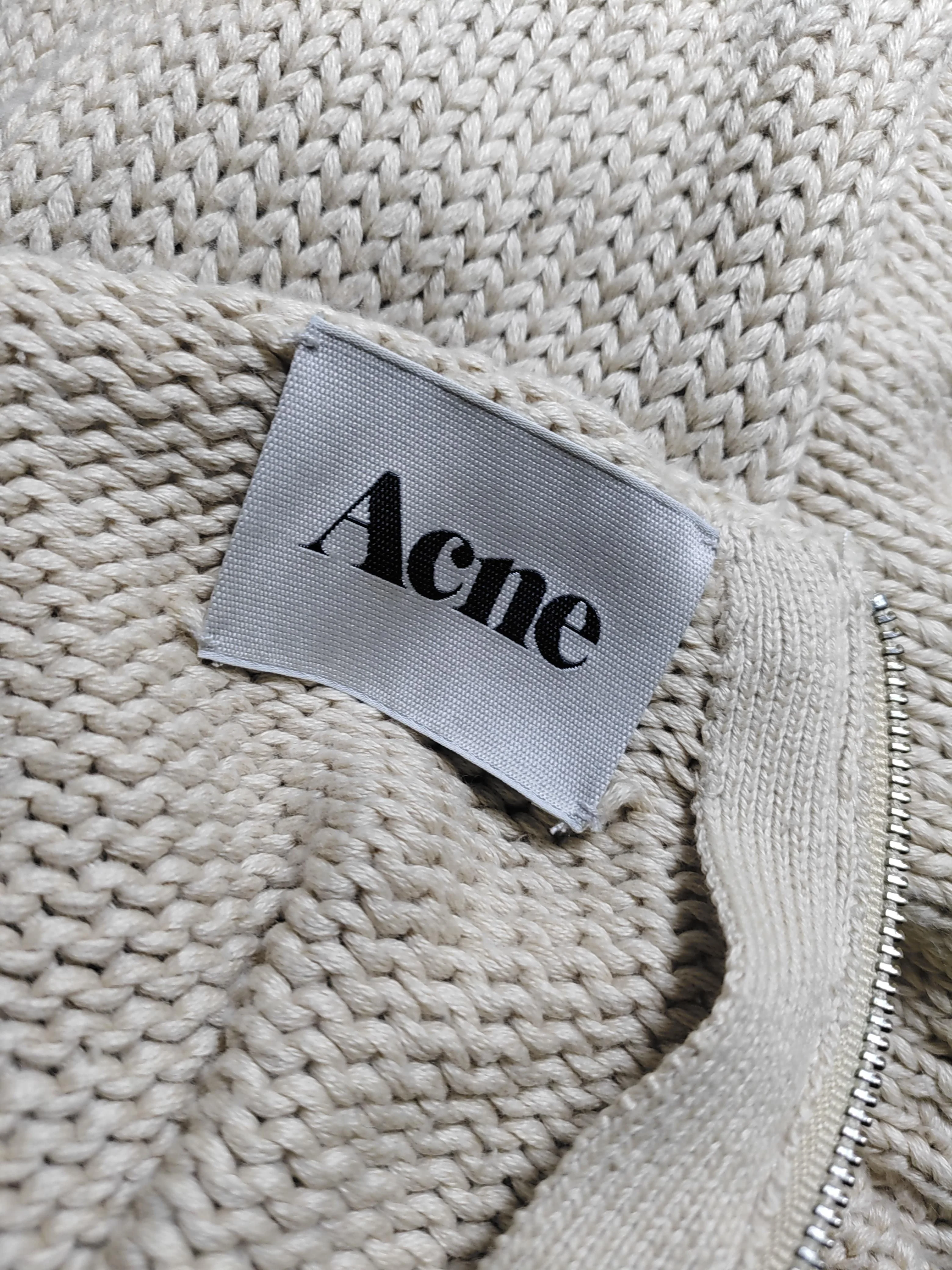 Acne Women's Cardigan M Tan 100% Cotton Round Neck Cardigan - Image 5