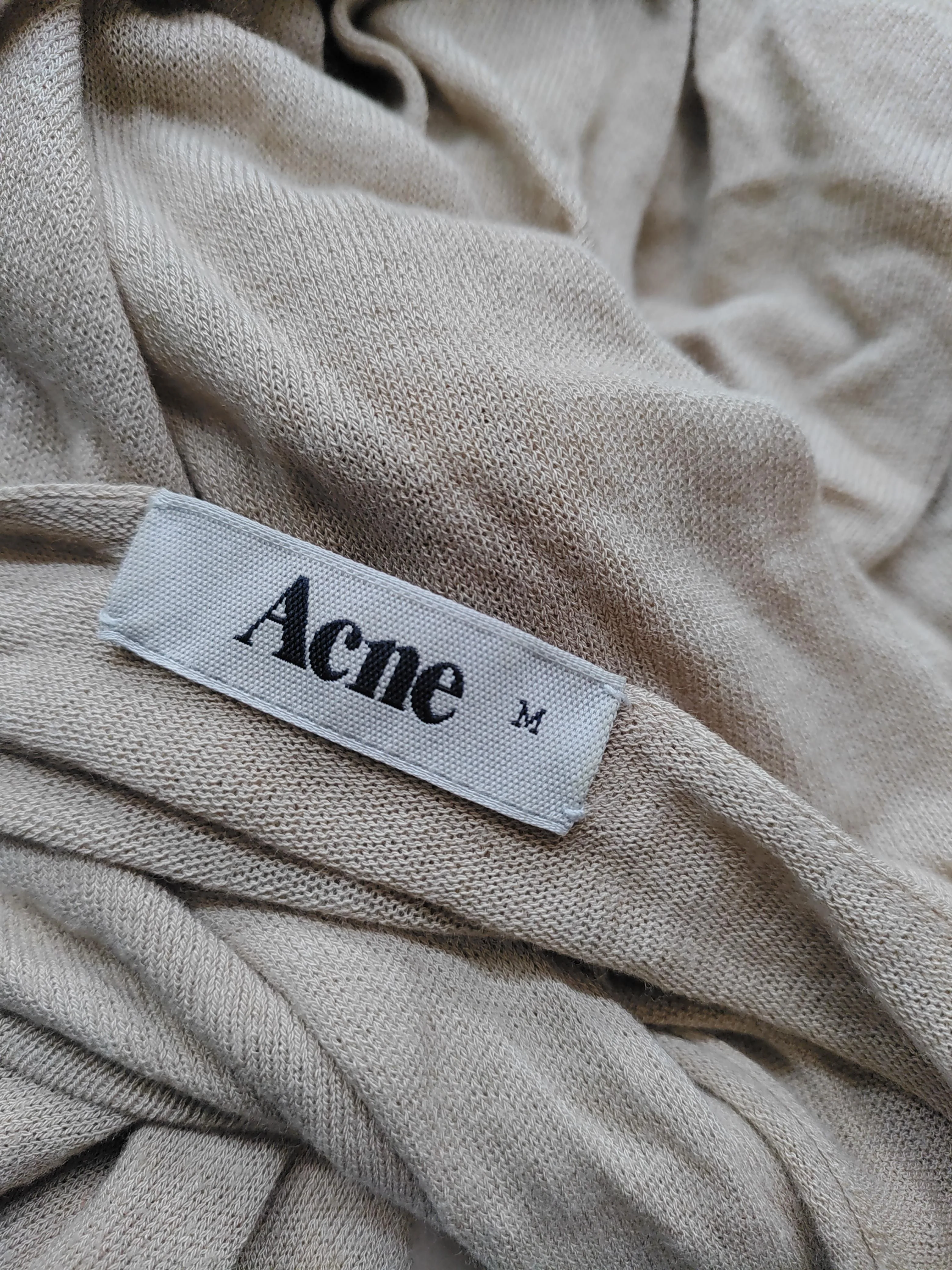 Acne Women's Jumper M Tan 100% Rayon Round Neck Pullover - Image 5