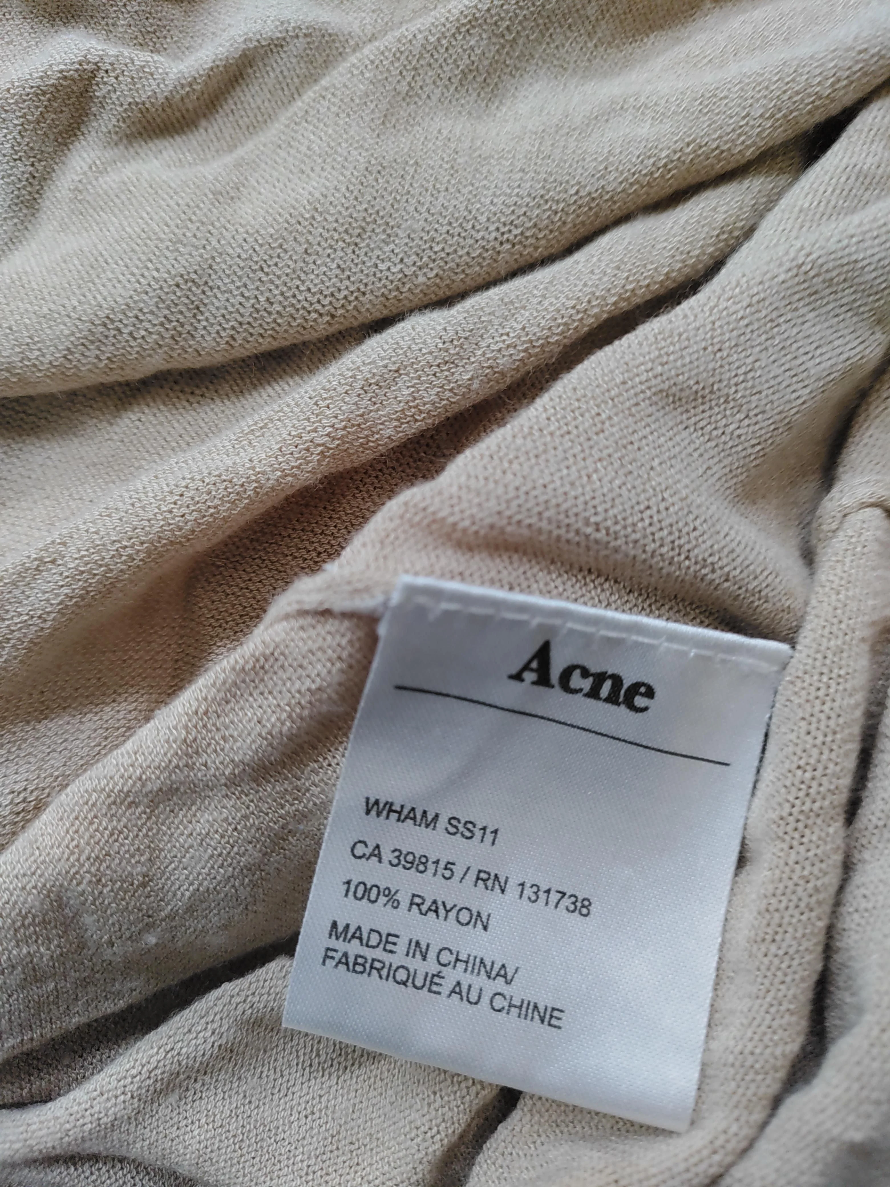 Acne Women's Jumper M Tan 100% Rayon Round Neck Pullover - Image 6