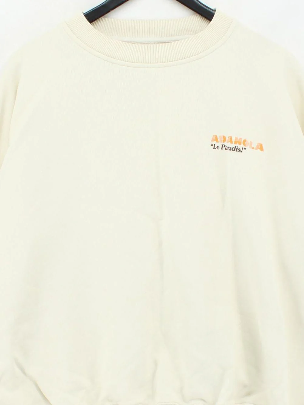 Adanola Men's Hoodie M Cream Graphic 100% Cotton Pullover - Image 3