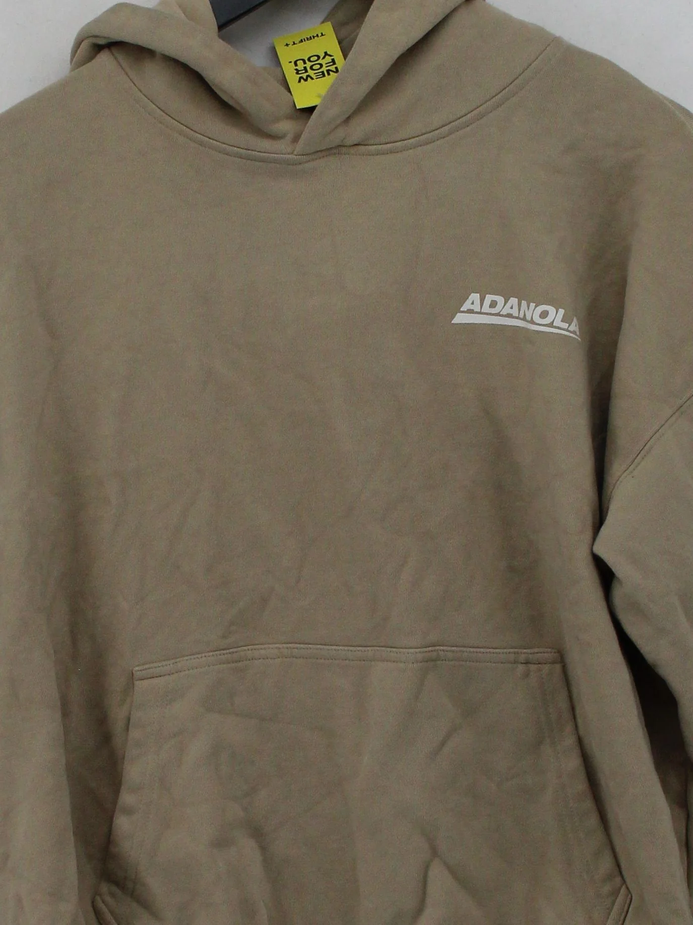 Adanola Men's Hoodie M Tan Graphic 100% Cotton Pullover - Image 3