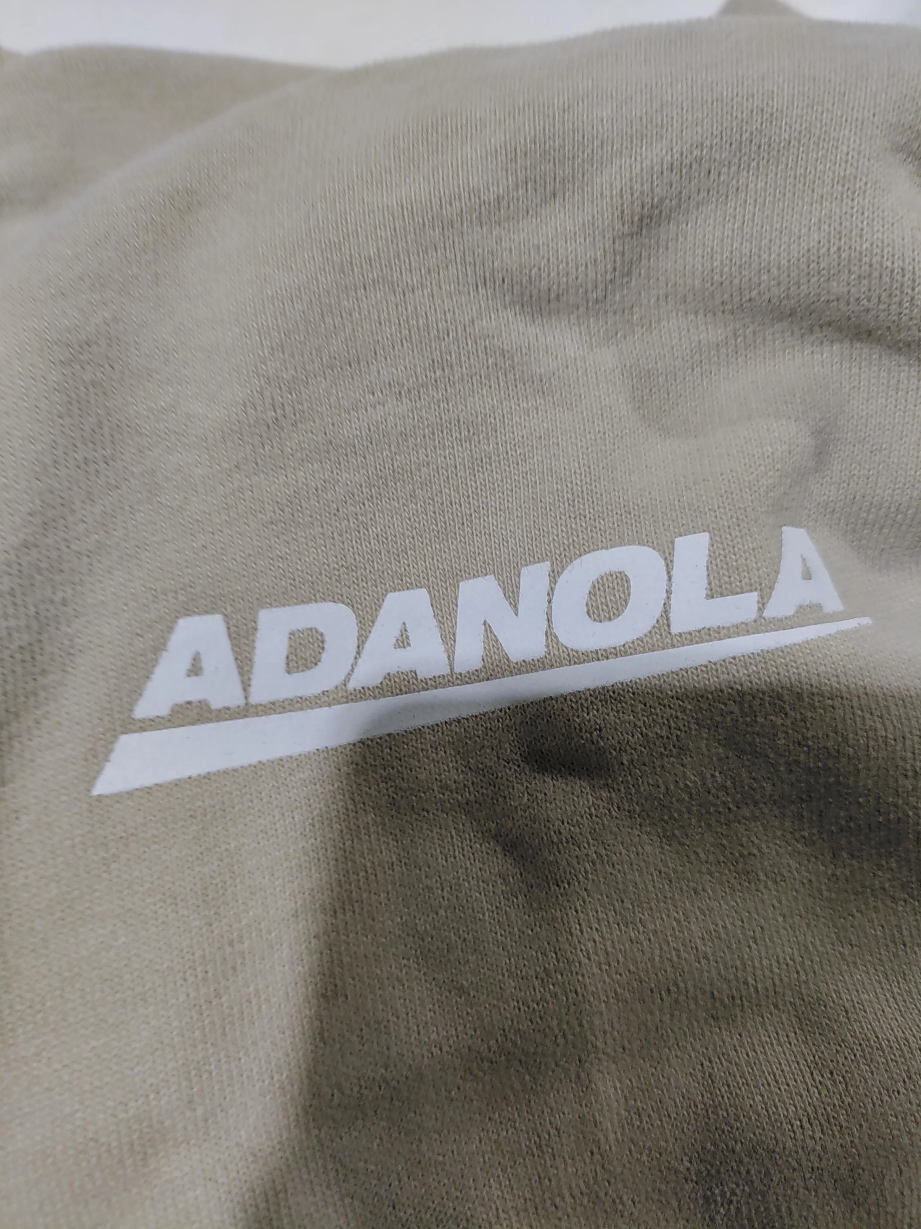 Adanola Men's Hoodie M Tan Graphic 100% Cotton Pullover - Image 6