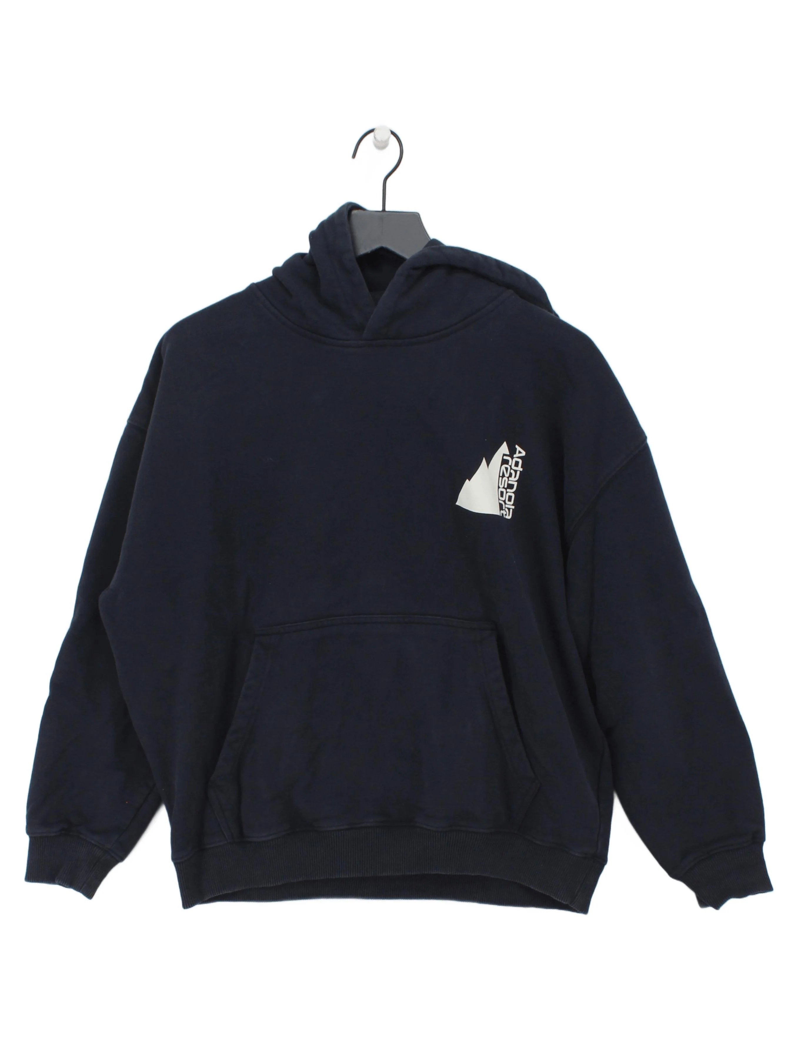 Adanola Men's Hoodie S Blue Graphic 100% Cotton Pullover