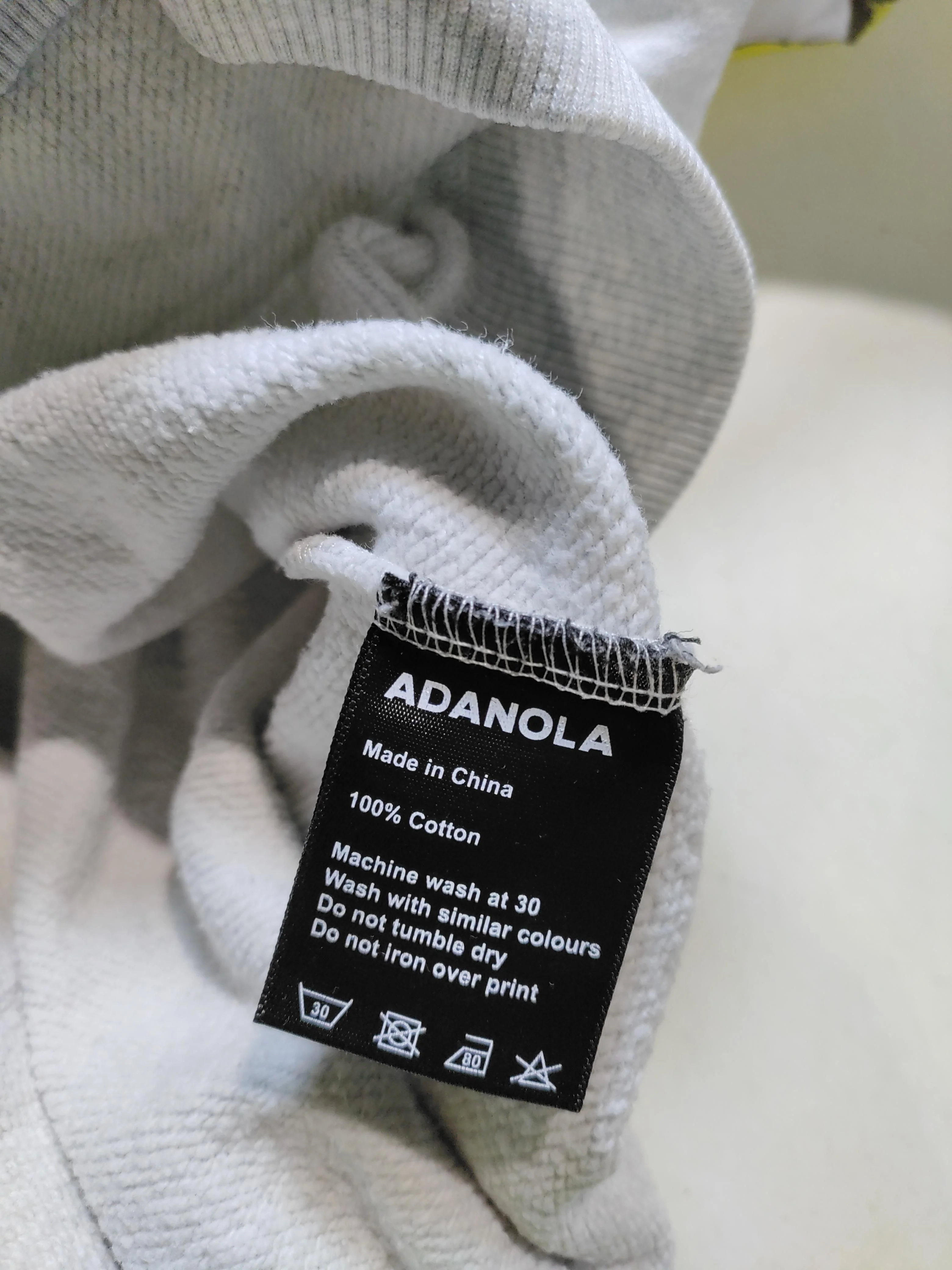 Adanola Women's Hoodie M Grey Graphic 100% Cotton Pullover - Image 7