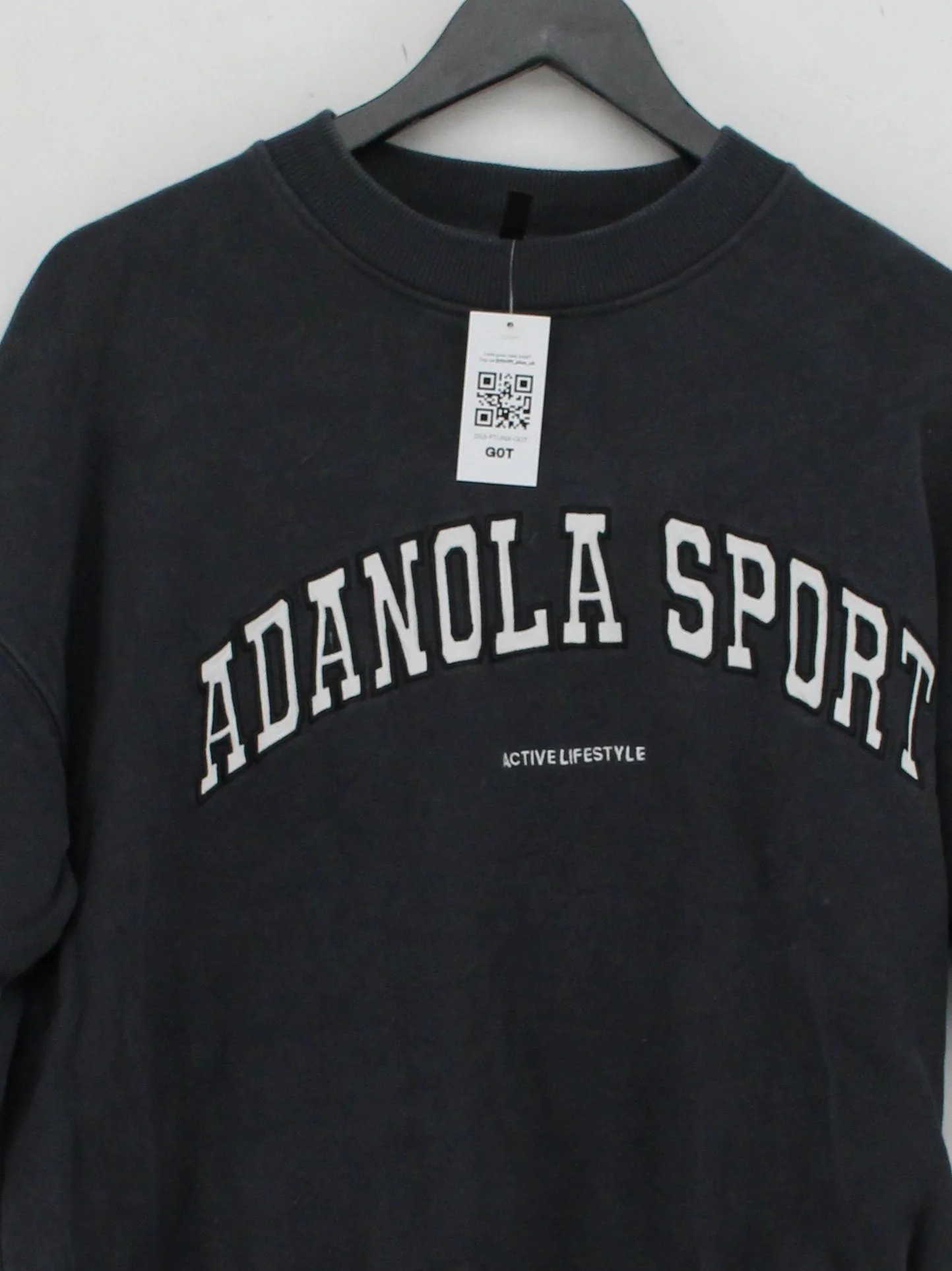 Adanola Women's Hoodie M Grey Graphic 100% Cotton Pullover - Image 3