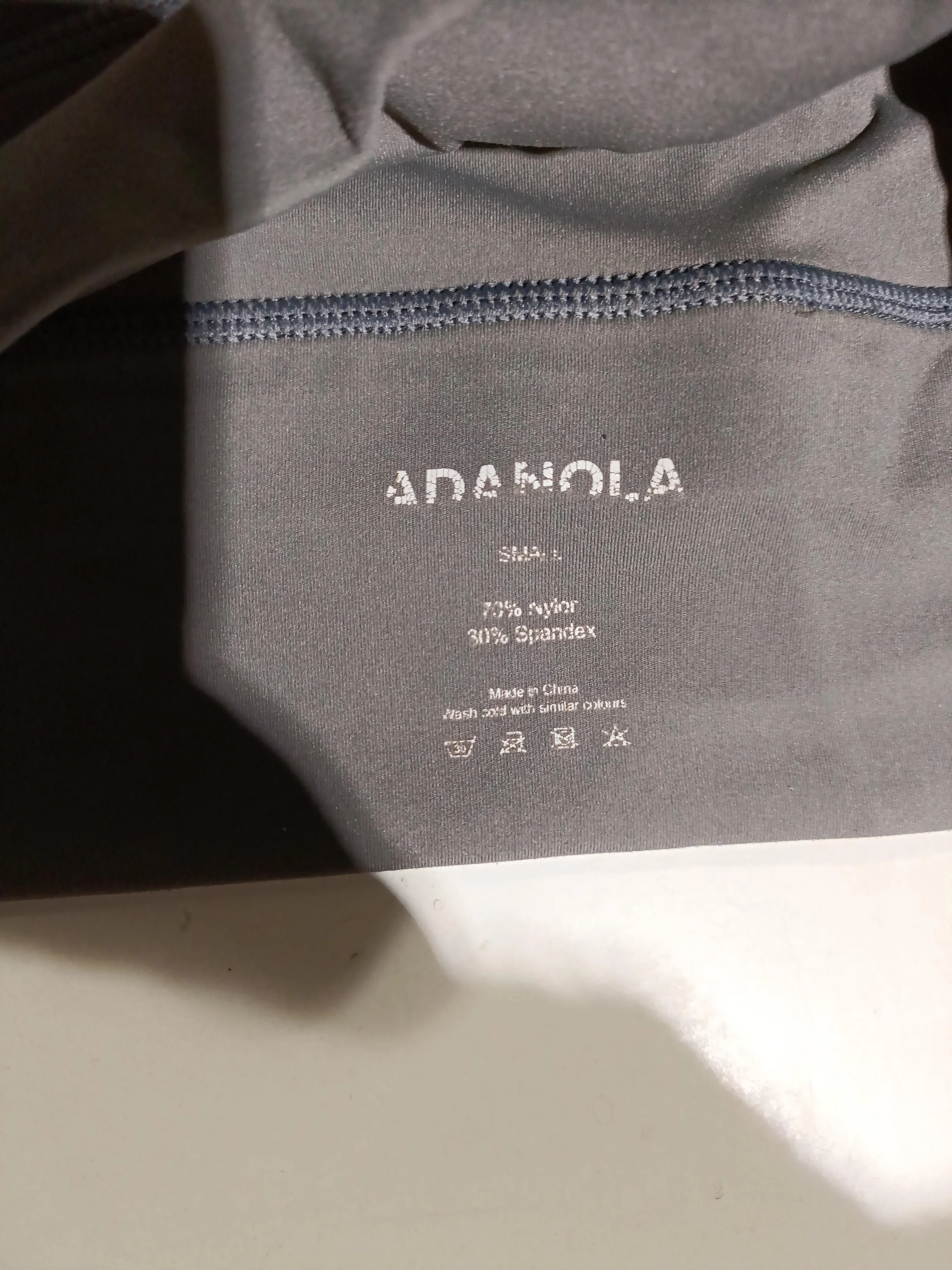 Adanola Women's T-Shirt L Grey Nylon with Spandex Sleeveless Basic - Image 6