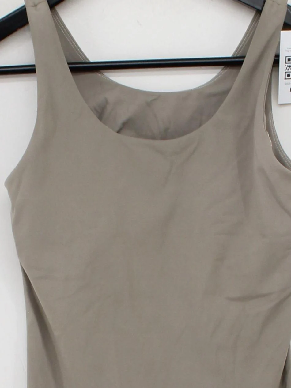 Adanola Women's T-Shirt M Tan Nylon with Elastane Sleeveless Basic - Image 3