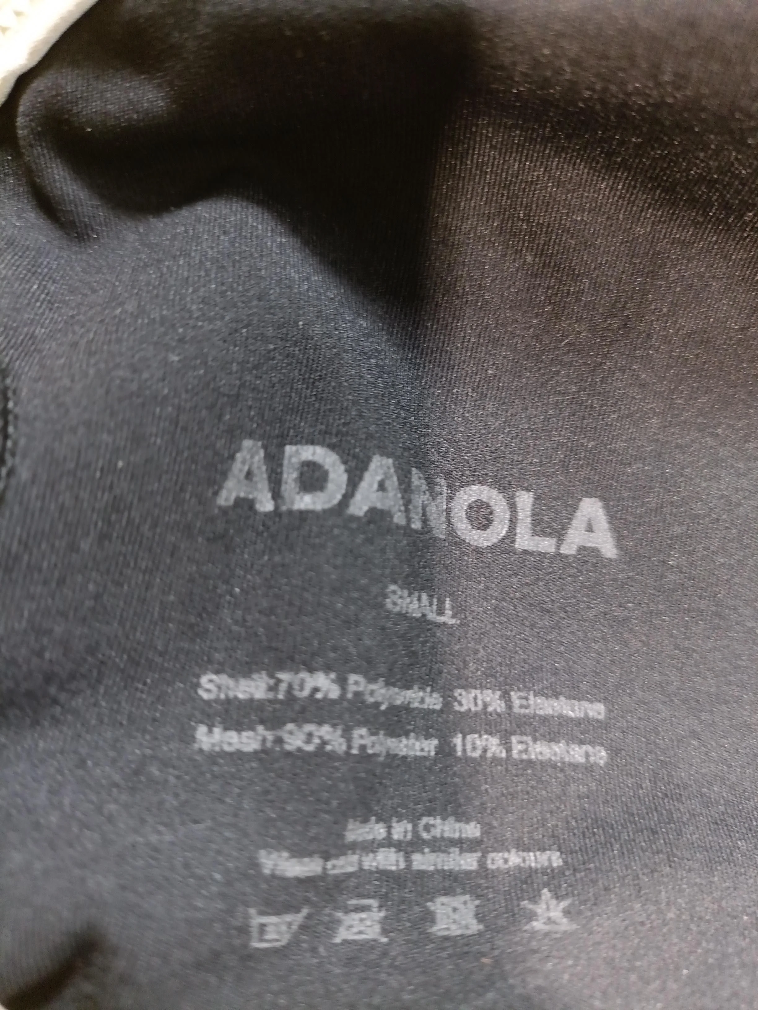 Adanola Women's Top S Black Polyester with Elastane Cropped - Image 5