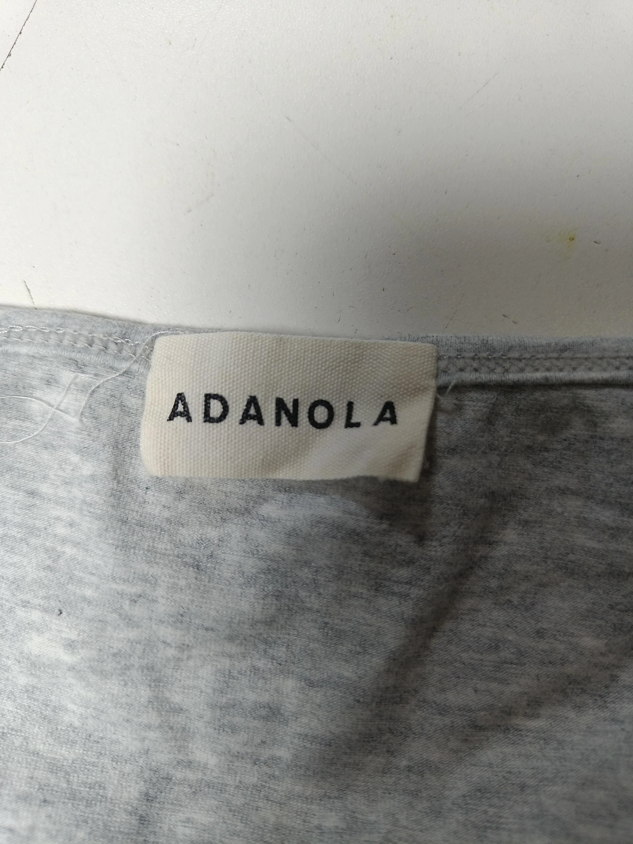 Adanola Women's Top S Grey 100% Cotton Long Sleeve Square Neck Basic - Image 5