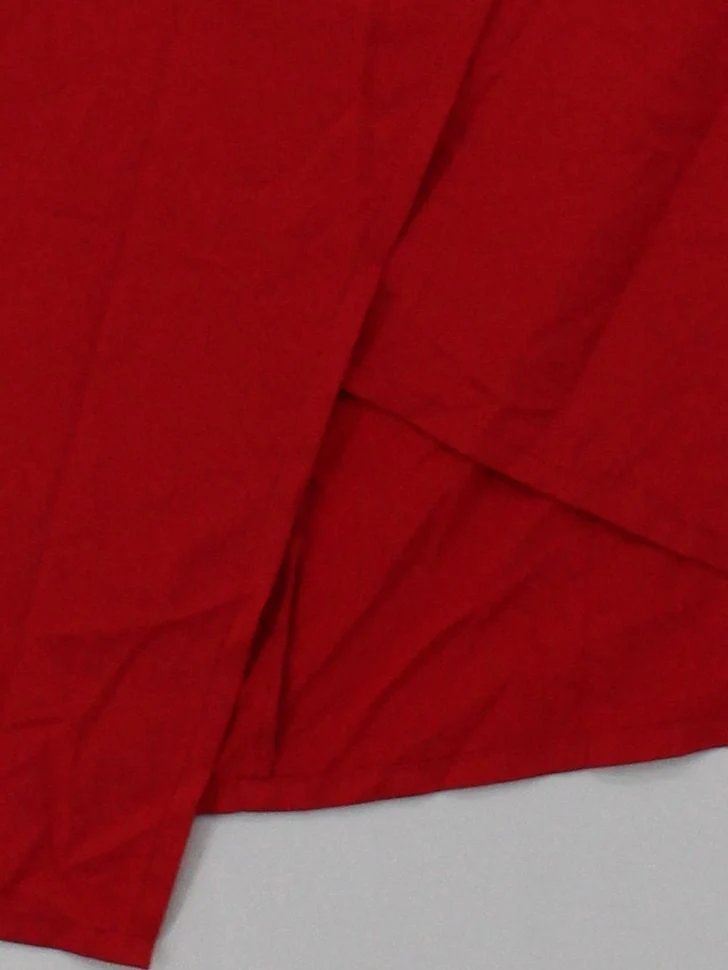 ADAY Women's Midi Skirt S Red Nylon with Spandex Midi Wrap - Image 4
