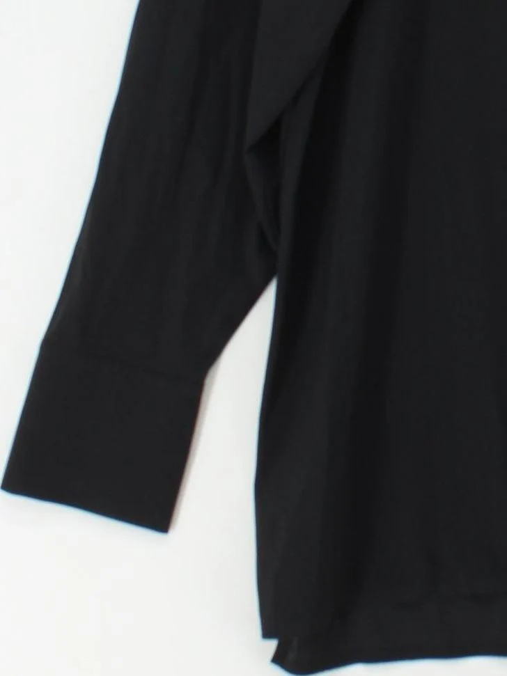 ADAY Women's Top XL Black Nylon with Elastane Long Sleeve V-Neck Basic - Image 4
