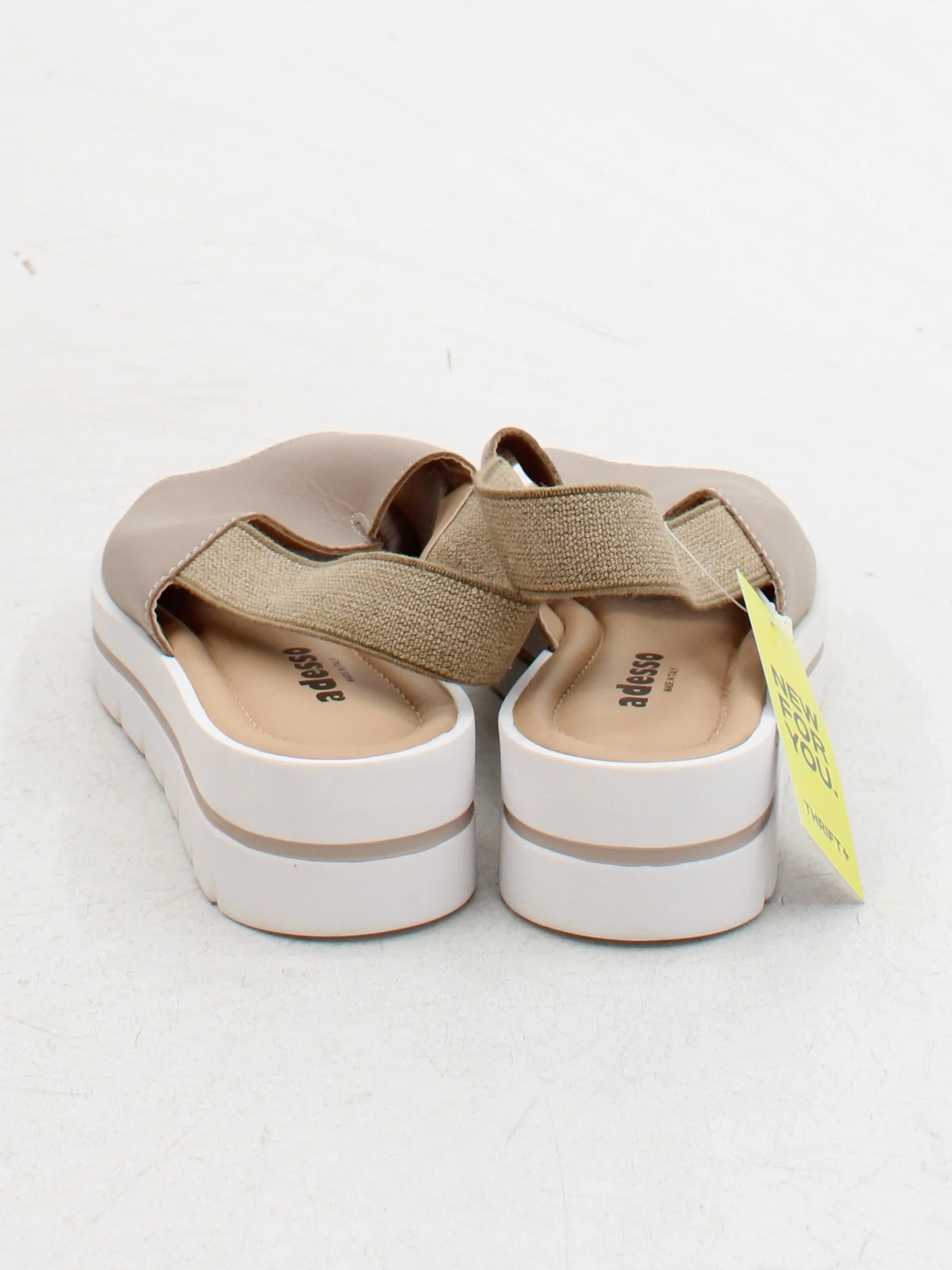 Adesso Women's Sandals UK 5 Tan 100% Leather Flat - Image 3