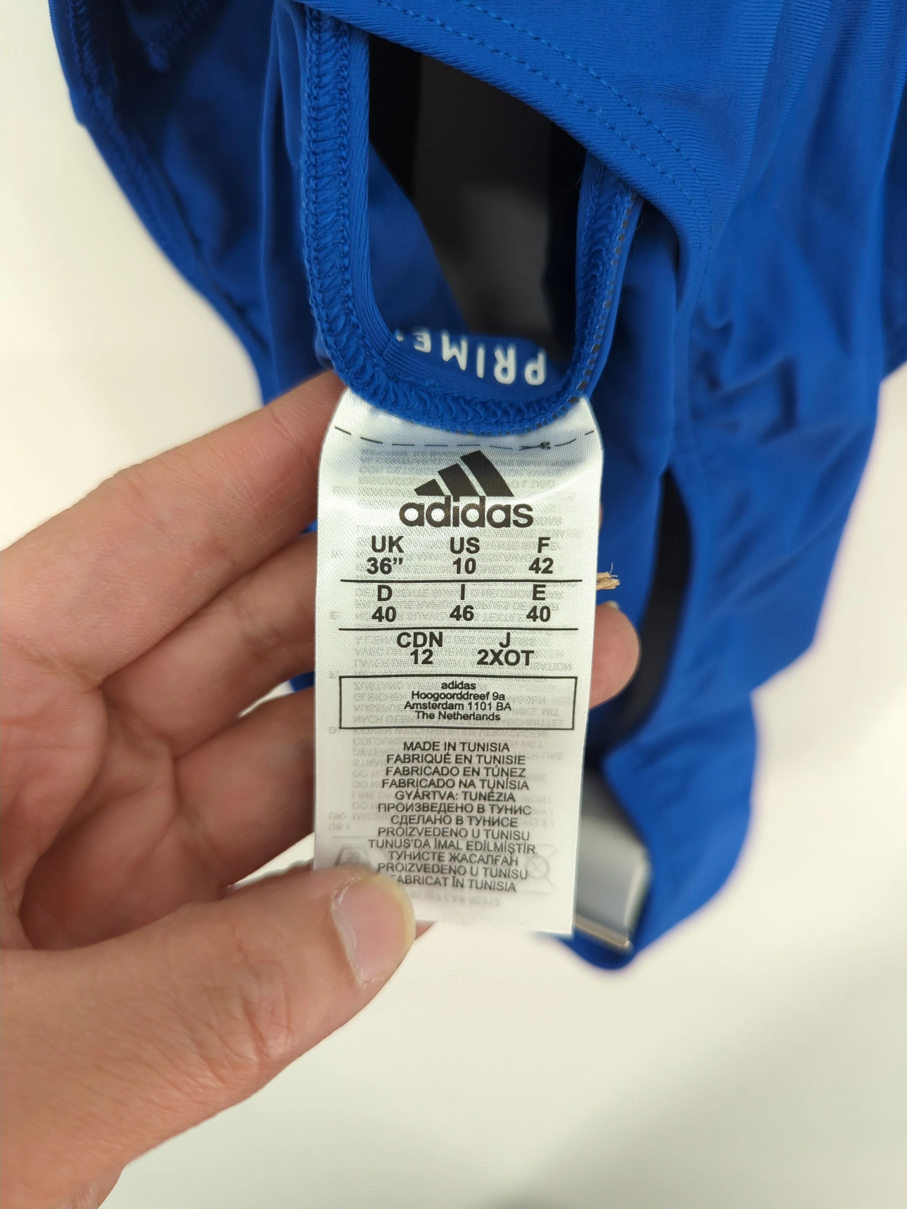 Adidas cheeky classic scoop backless one-piece swimsuit in blue RRP £26.5 - Image 5