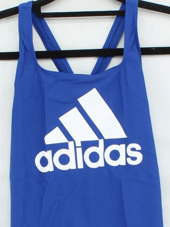 Adidas cheeky classic scoop one-piece swimsuit in blue RRP £26.5 - Image 3