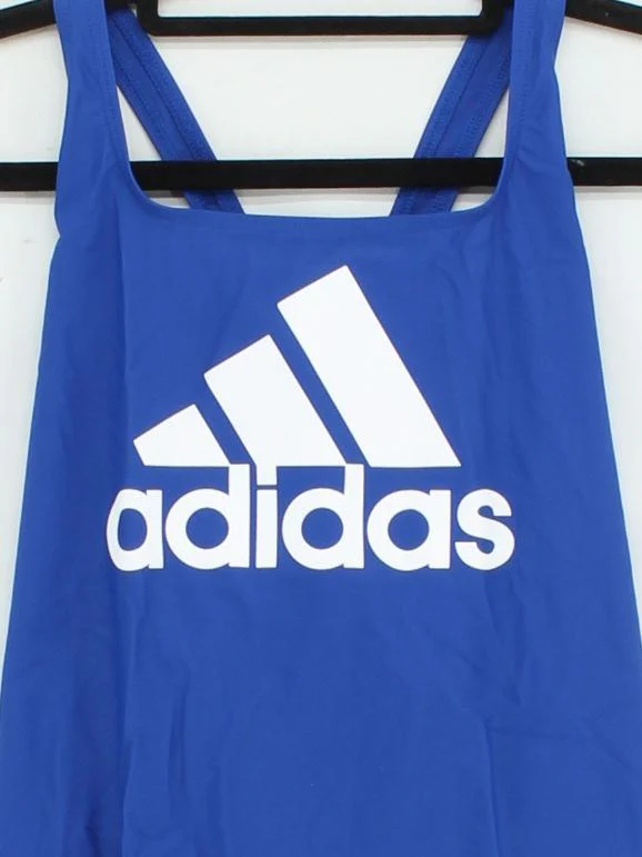 Adidas cheeky classic scoop one-piece swimsuit in blue RRP £26.5 - Image 3
