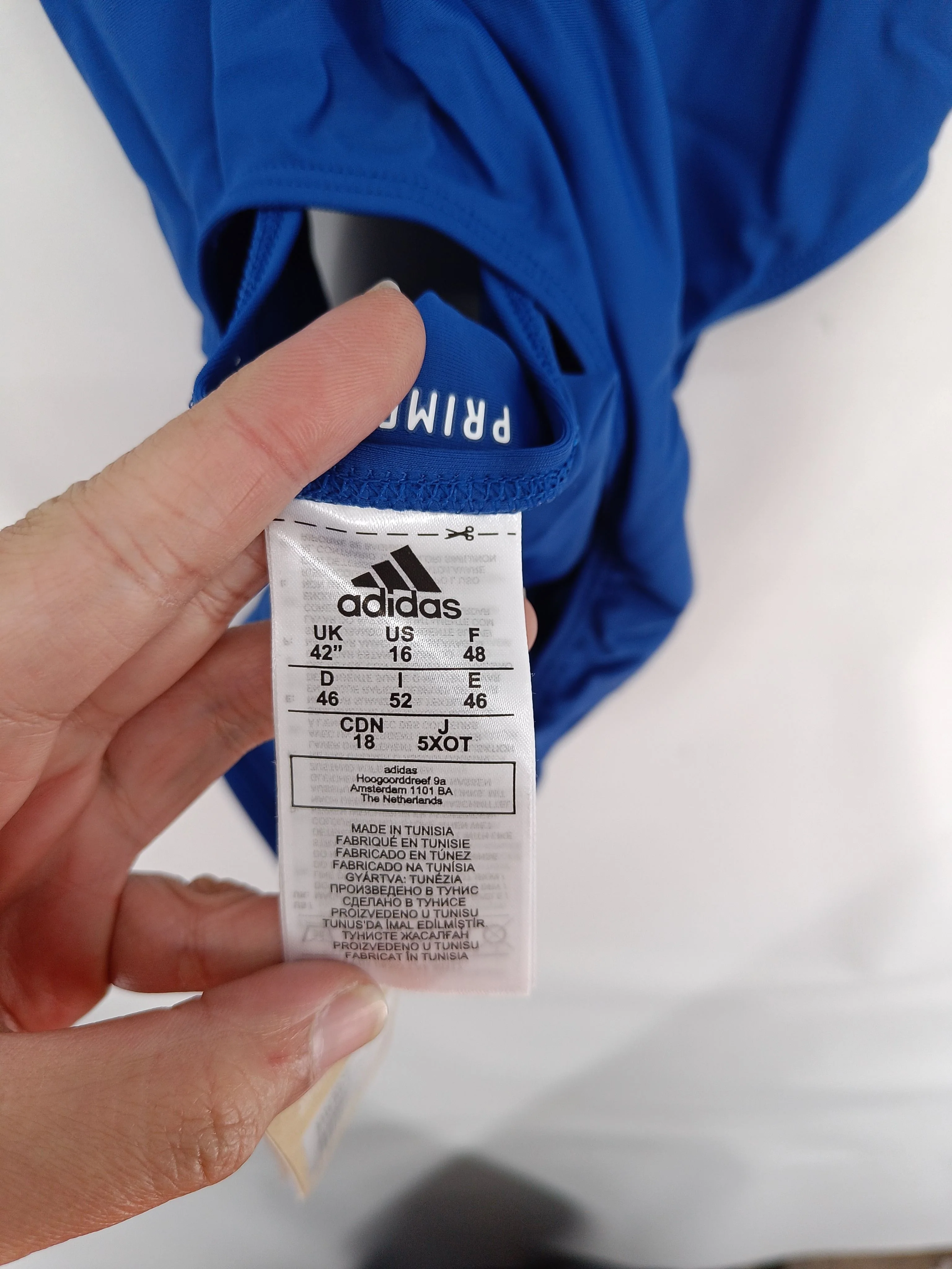 Adidas cheeky classic scoop one-piece swimsuit in blue RRP £26.5 - Image 5