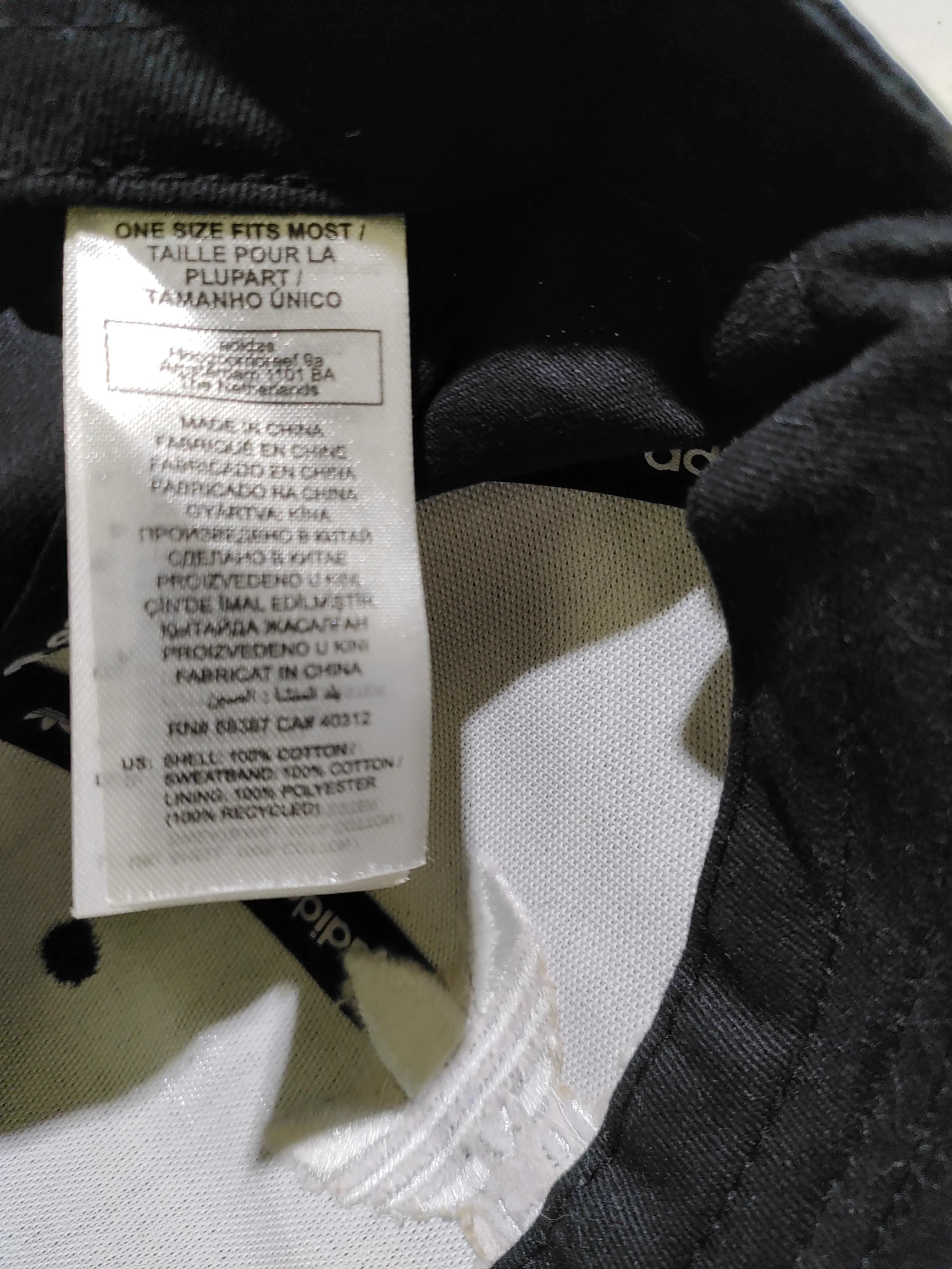 Adidas Men's Hat L Black Graphic Cotton with Polyester Baseball Cap - Image 6
