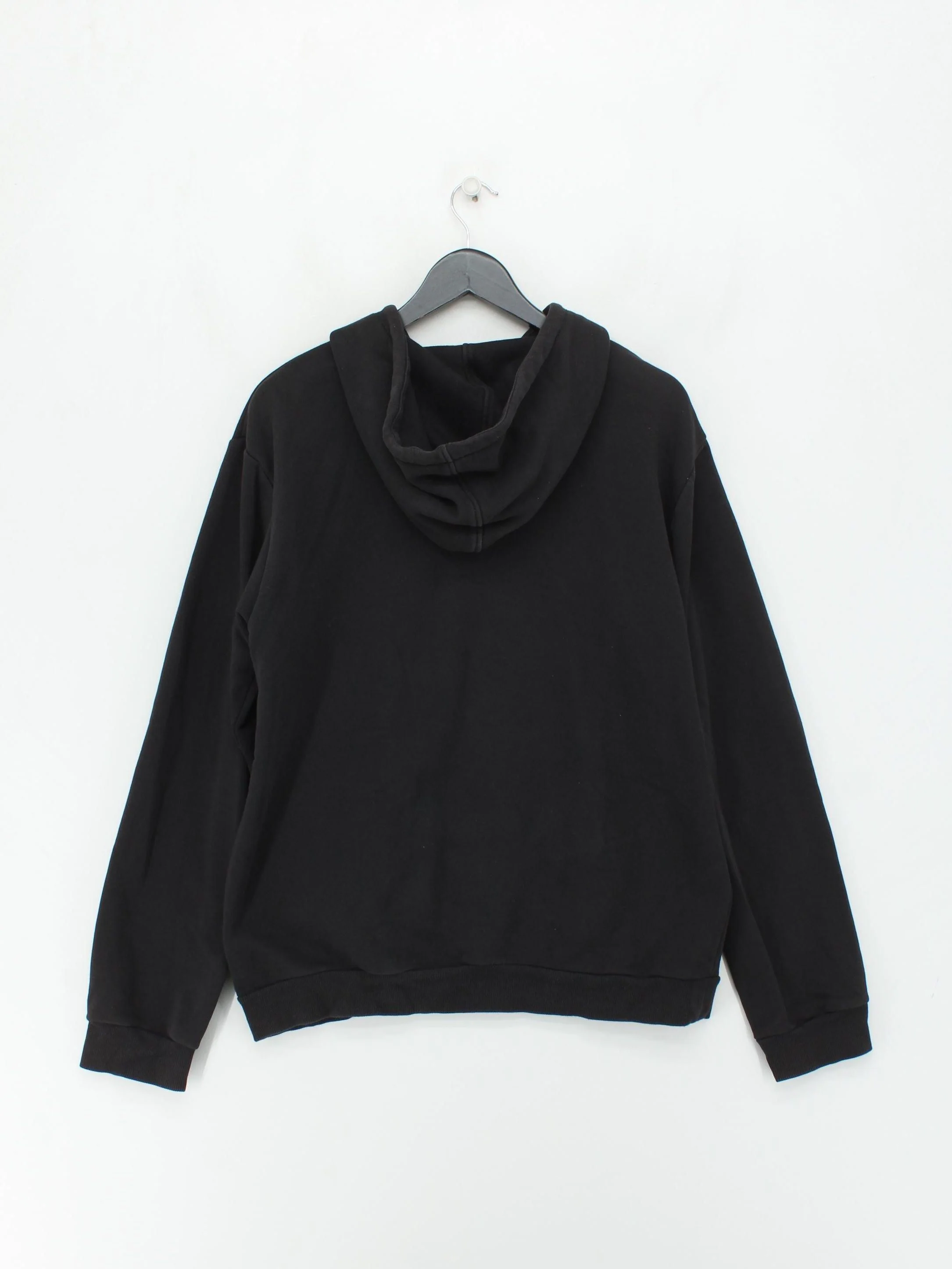 Adidas Men's Hoodie L Black Graphic Cotton with Polyester Pullover - Image 2