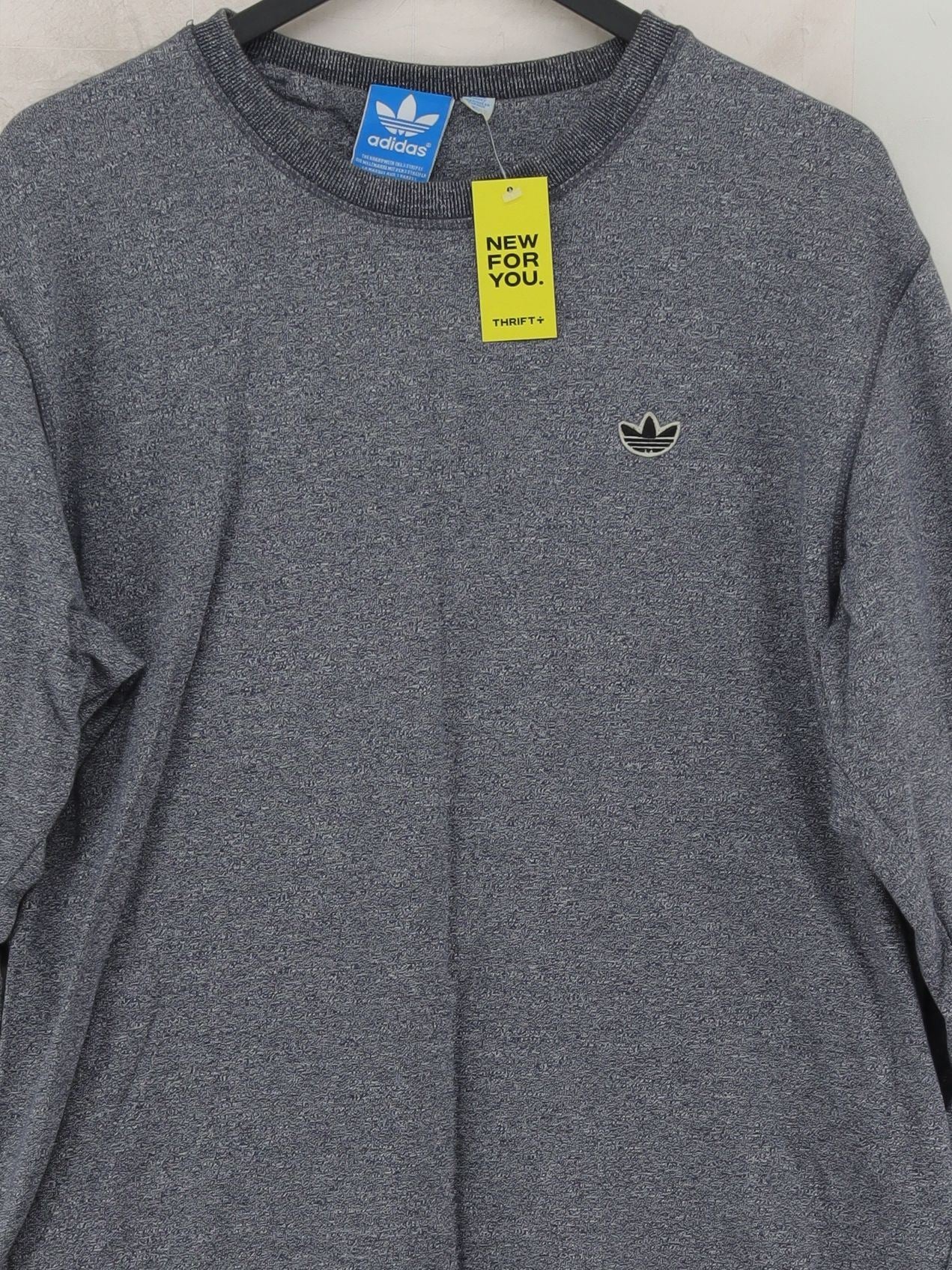 Adidas Men's Hoodie L Grey 100% Cotton Pullover - Image 3
