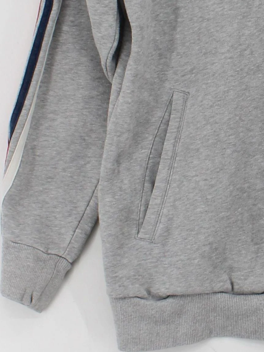 Adidas Men's Hoodie L Grey Cotton with Polyester Pullover - Image 4