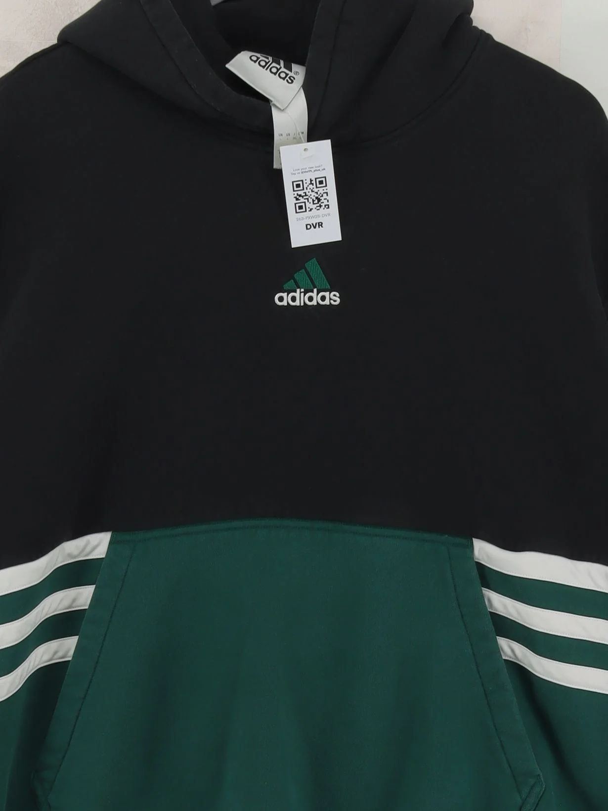 Adidas Men's Hoodie L Multi Cotton with Polyester Pullover - Image 3