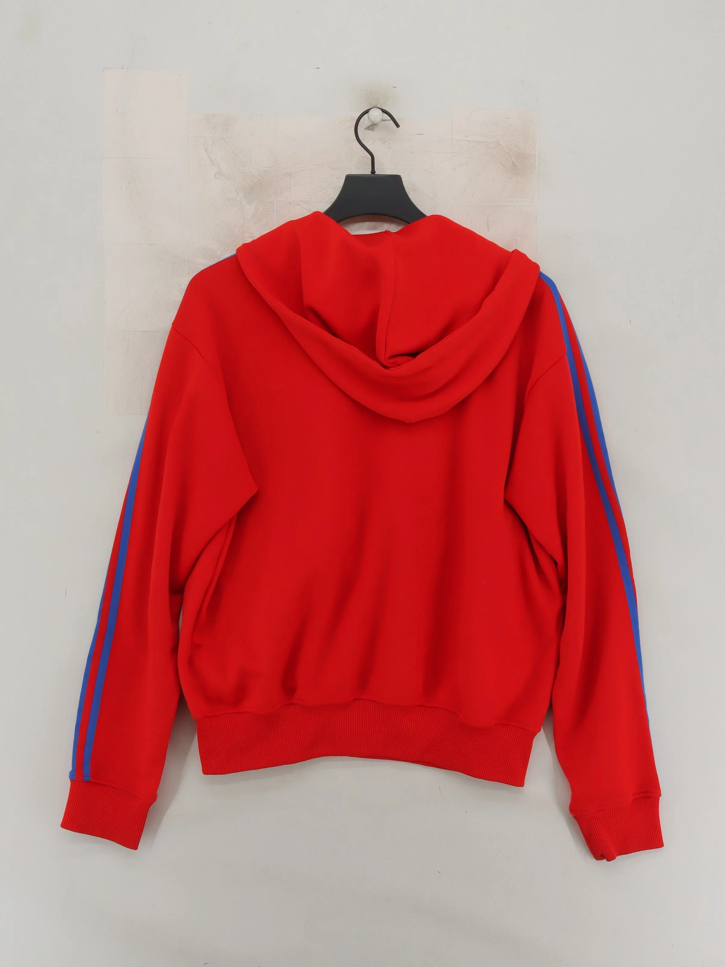 Adidas Men's Hoodie L Red Polyester with Cotton Pullover - Image 2