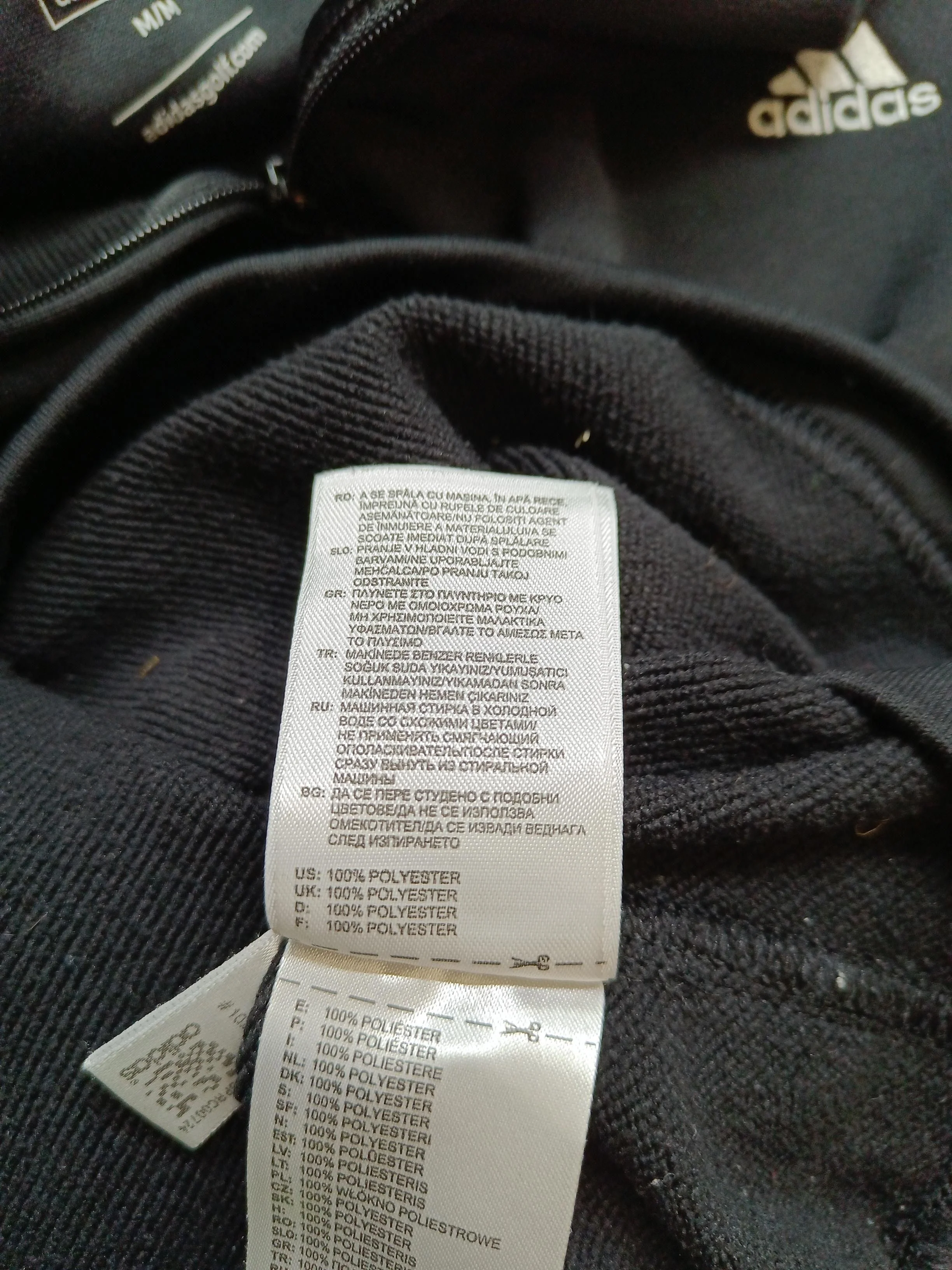 Adidas Men's Hoodie M Black 100% Polyester Pullover - Image 7