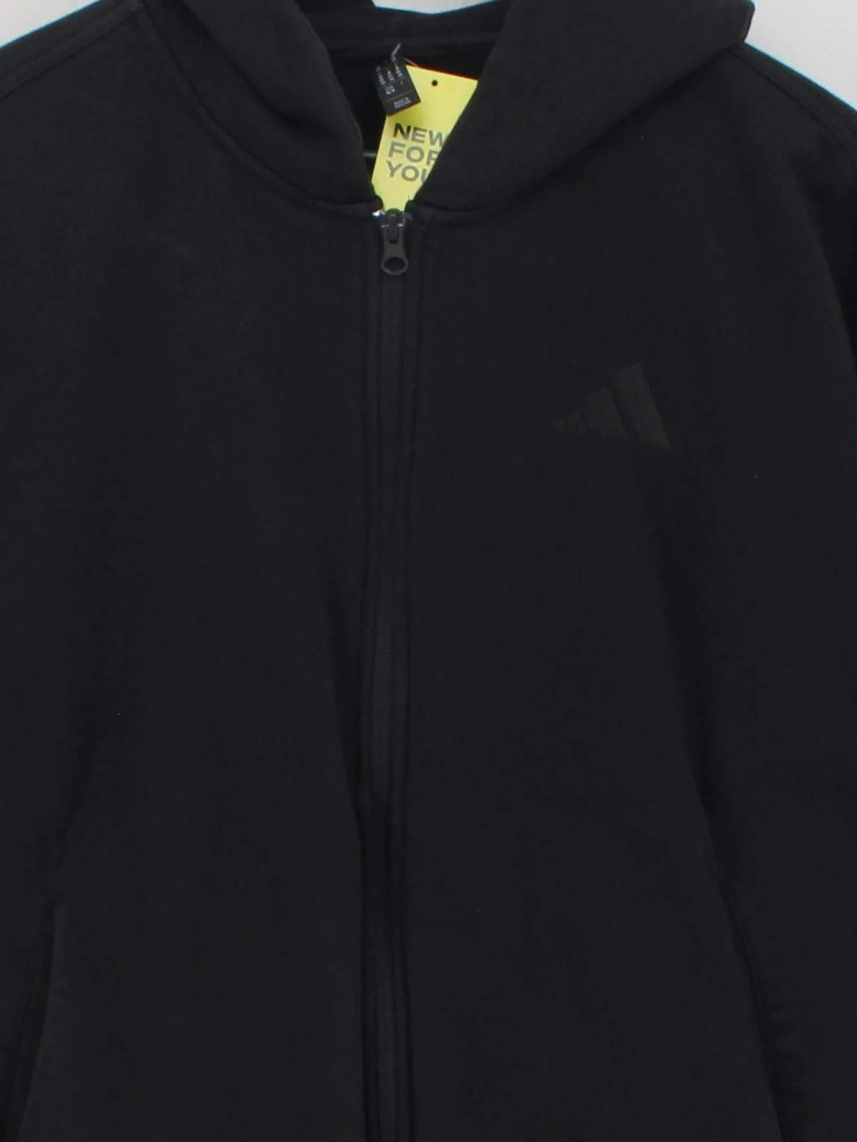 Adidas Men's Hoodie M Black Cotton with Polyester Pullover - Image 3