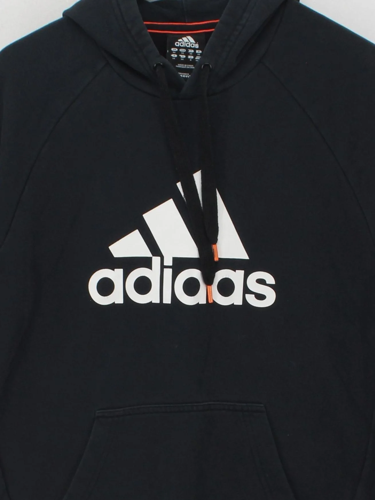 Adidas Men's Hoodie M Black Graphic Cotton with Polyester Pullover - Image 3