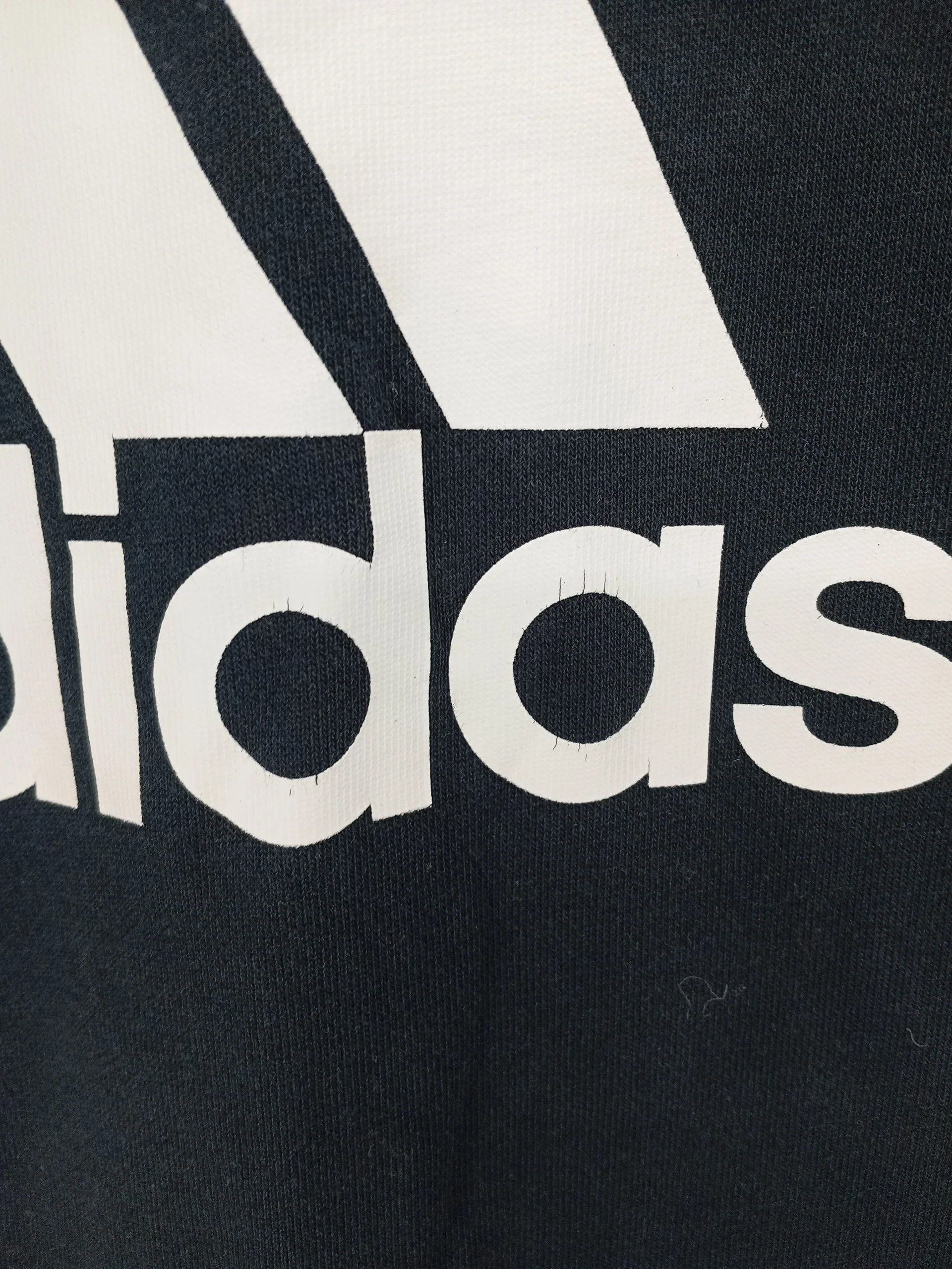 Adidas Men's Hoodie M Black Graphic Cotton with Polyester Pullover - Image 6