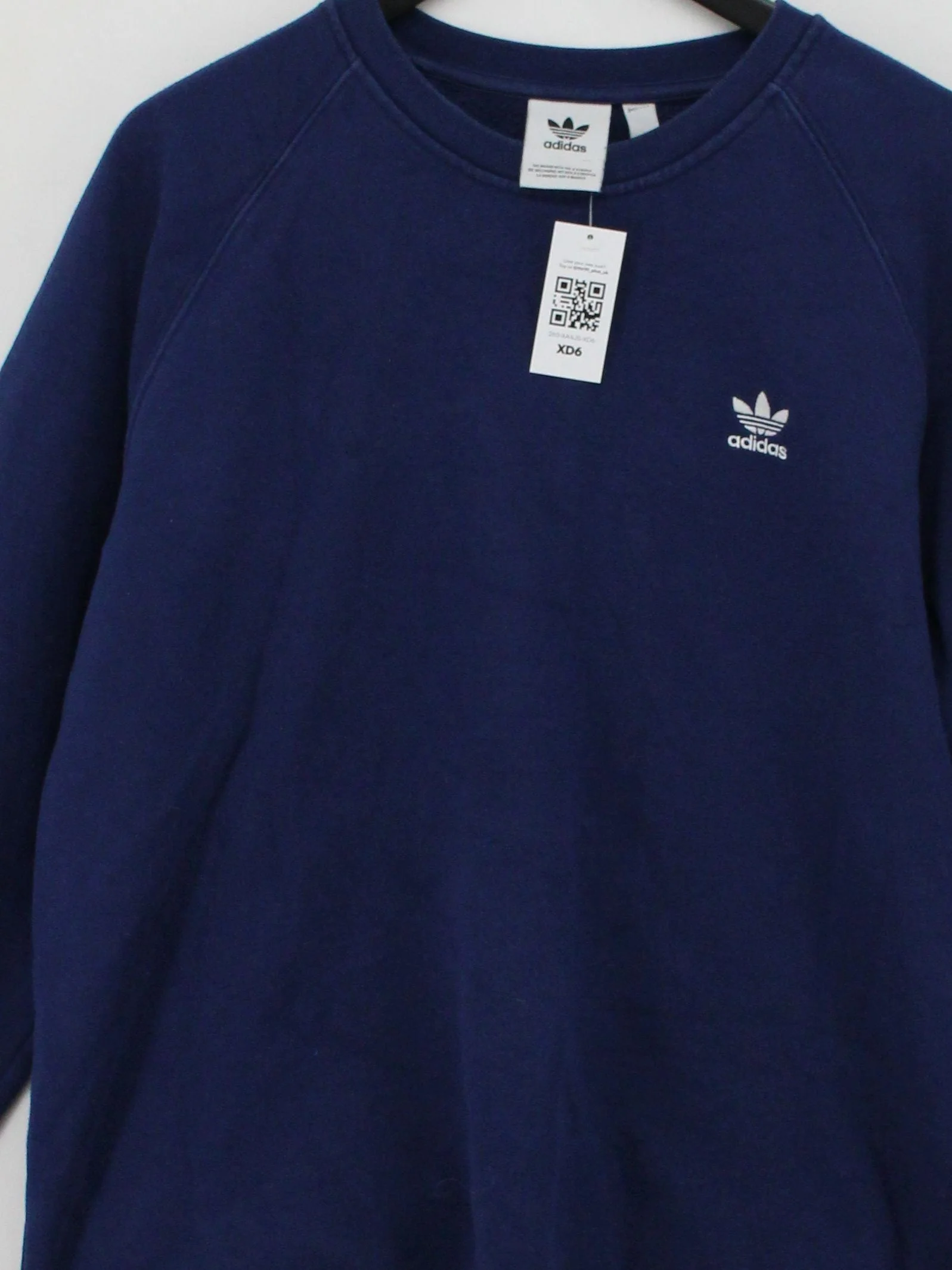 Adidas Men's Hoodie M Blue Cotton with Polyester, Elastane Pullover - Image 3