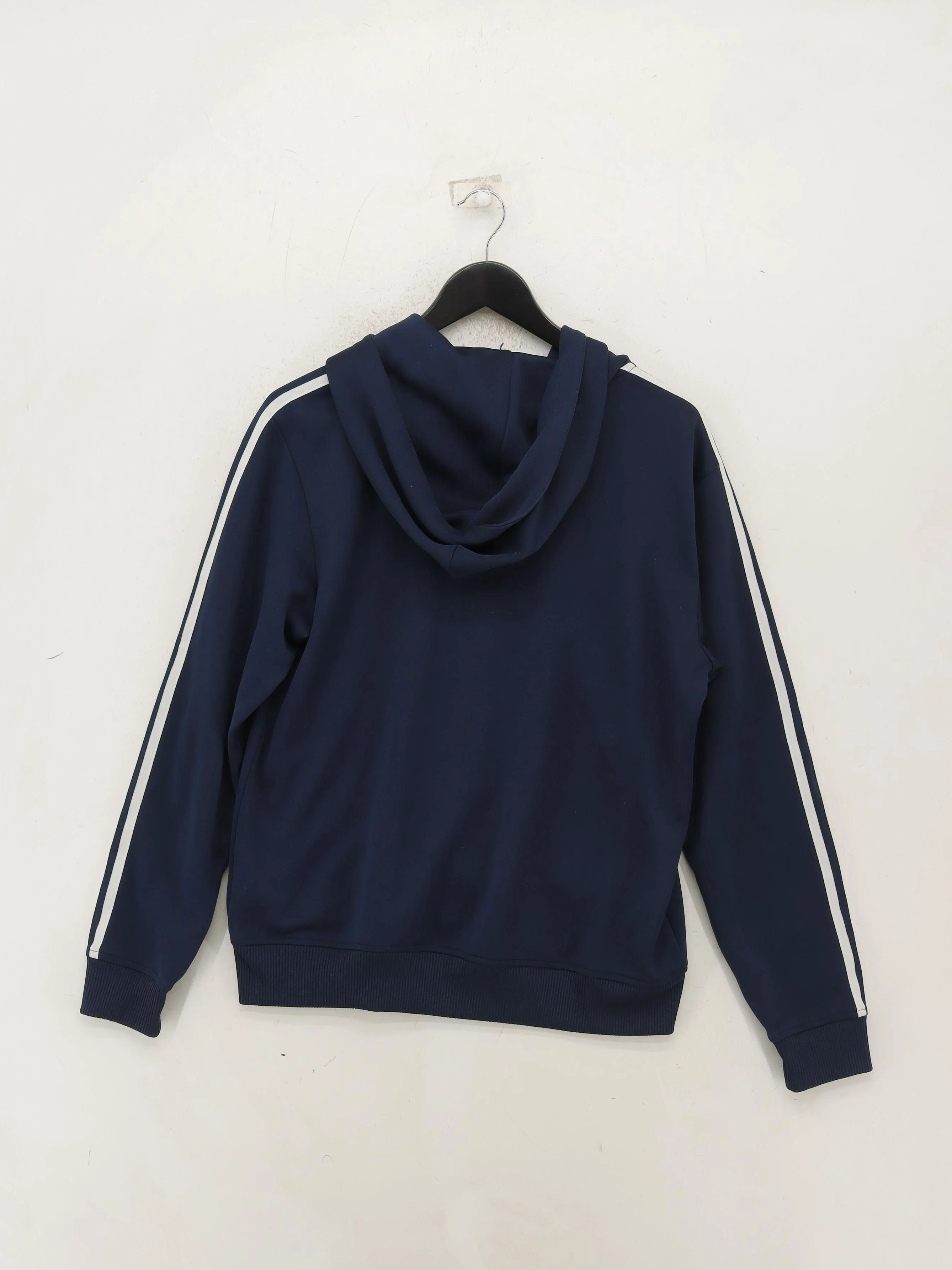 Adidas Men's Hoodie M Blue Polyester with Cotton Pullover - Image 2