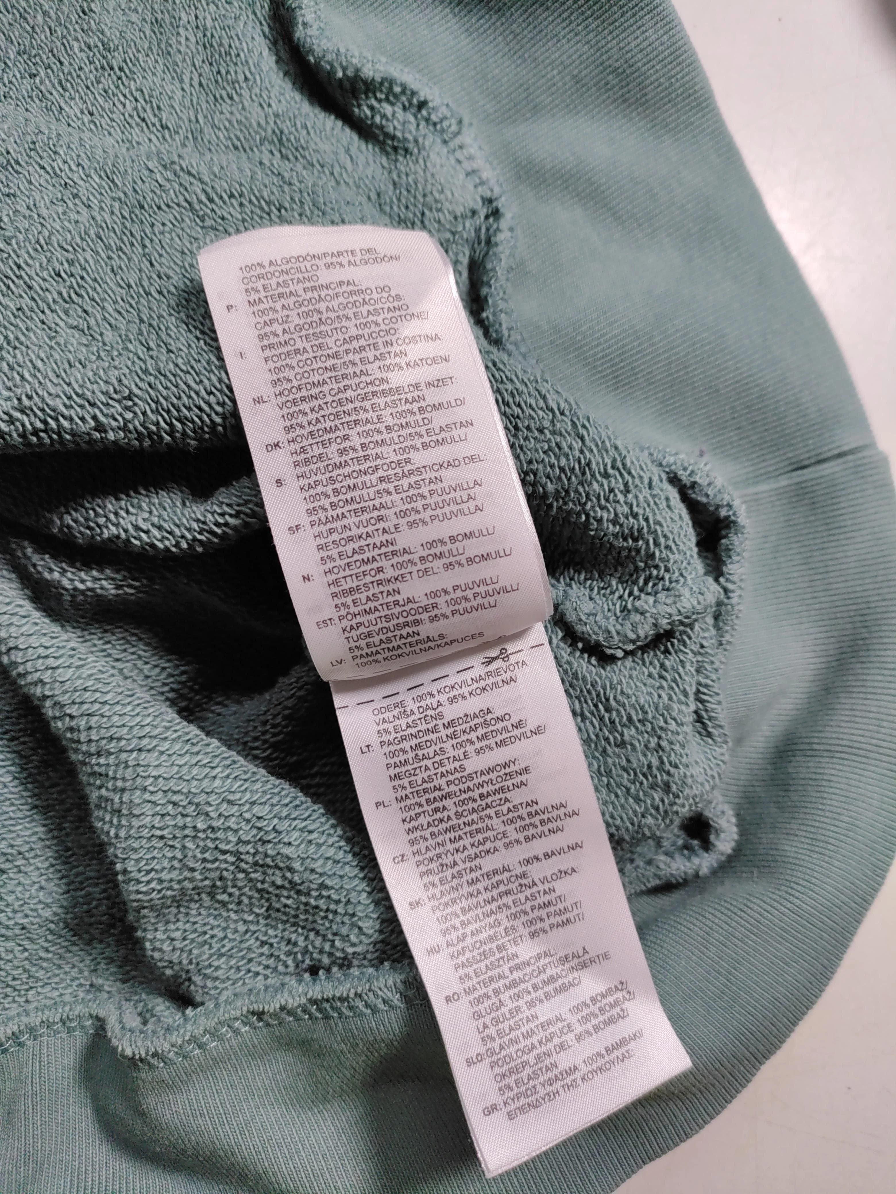 Adidas Men's Hoodie M Green Graphic Cotton with Elastane Pullover - Image 7