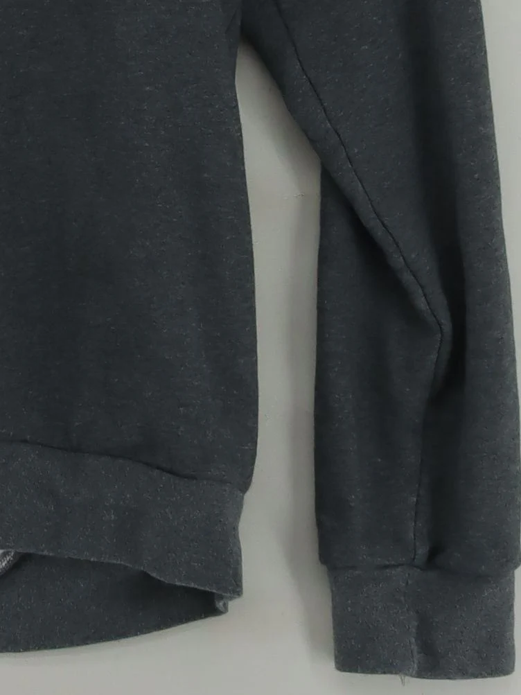 Adidas Men's Hoodie M Grey Cotton with Polyester Pullover - Image 4