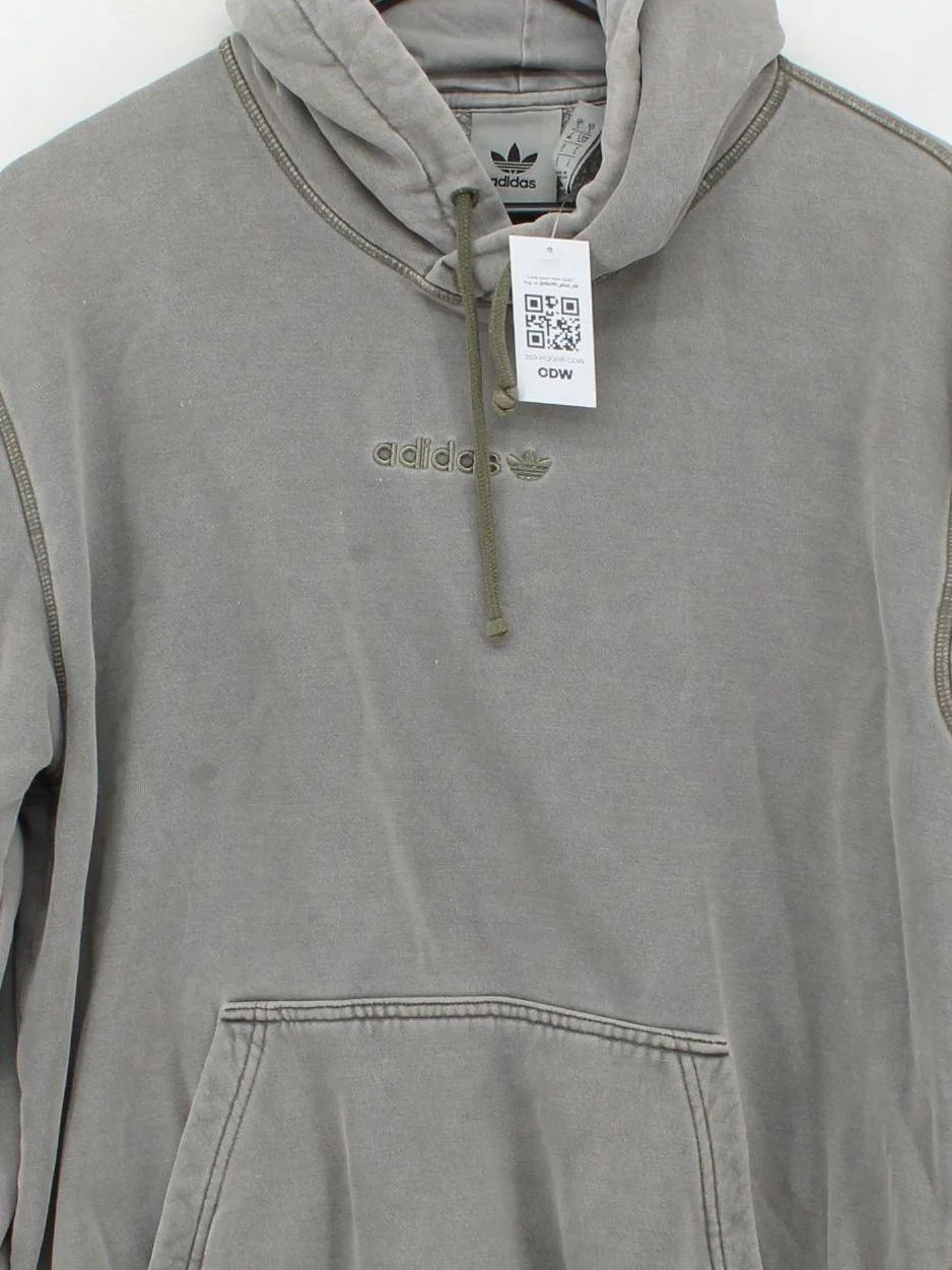 Adidas Men's Hoodie M Grey Cotton with Polyester, Spandex Pullover - Image 3