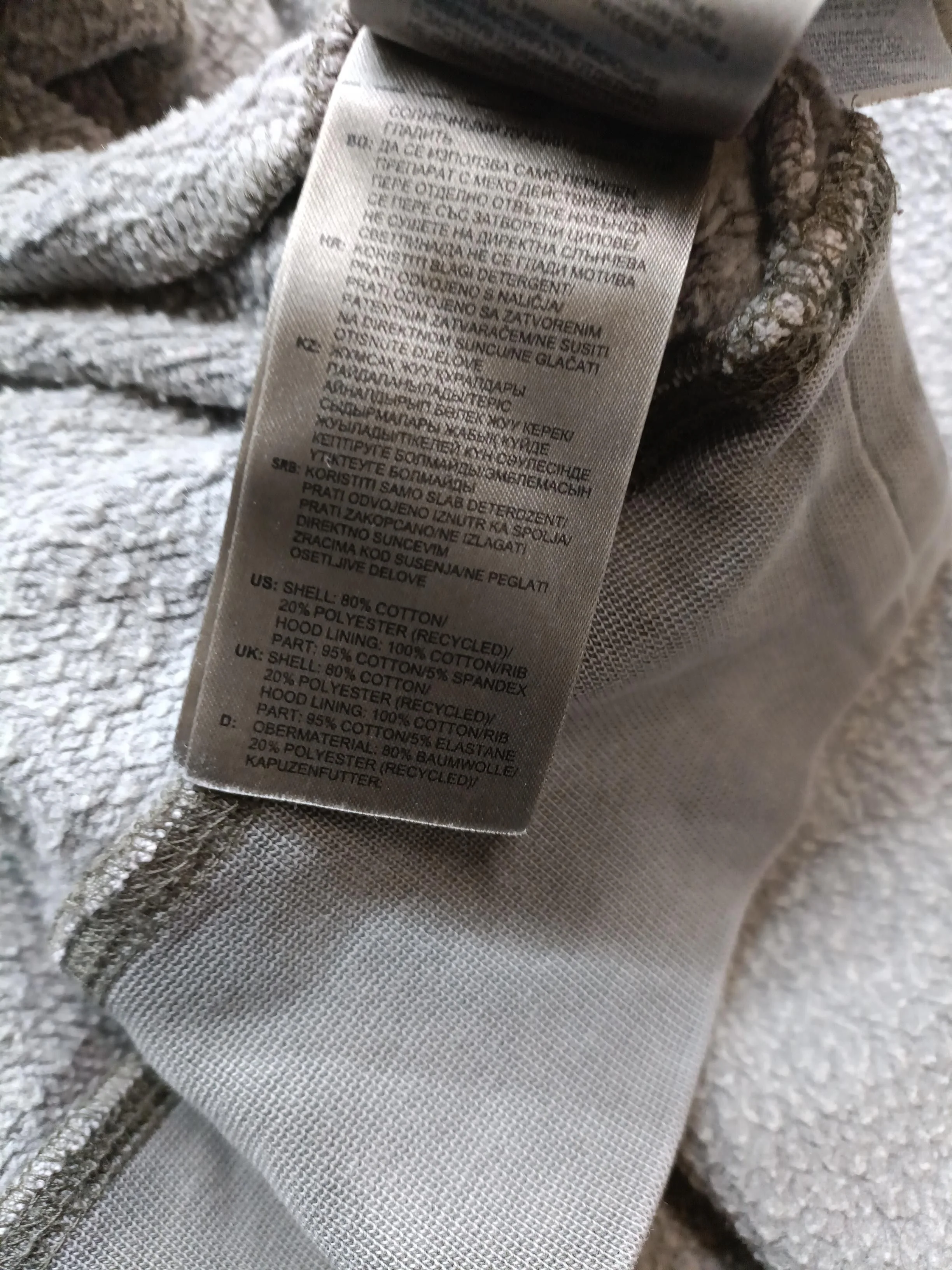 Adidas Men's Hoodie M Grey Cotton with Polyester, Spandex Pullover - Image 7
