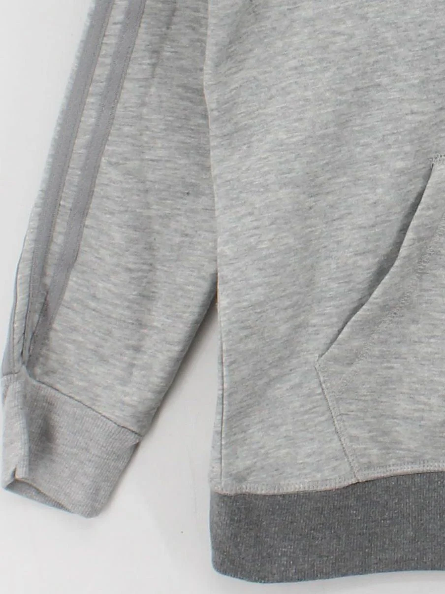 Adidas Men's Hoodie M Grey Graphic Cotton with Elastane Pullover - Image 4