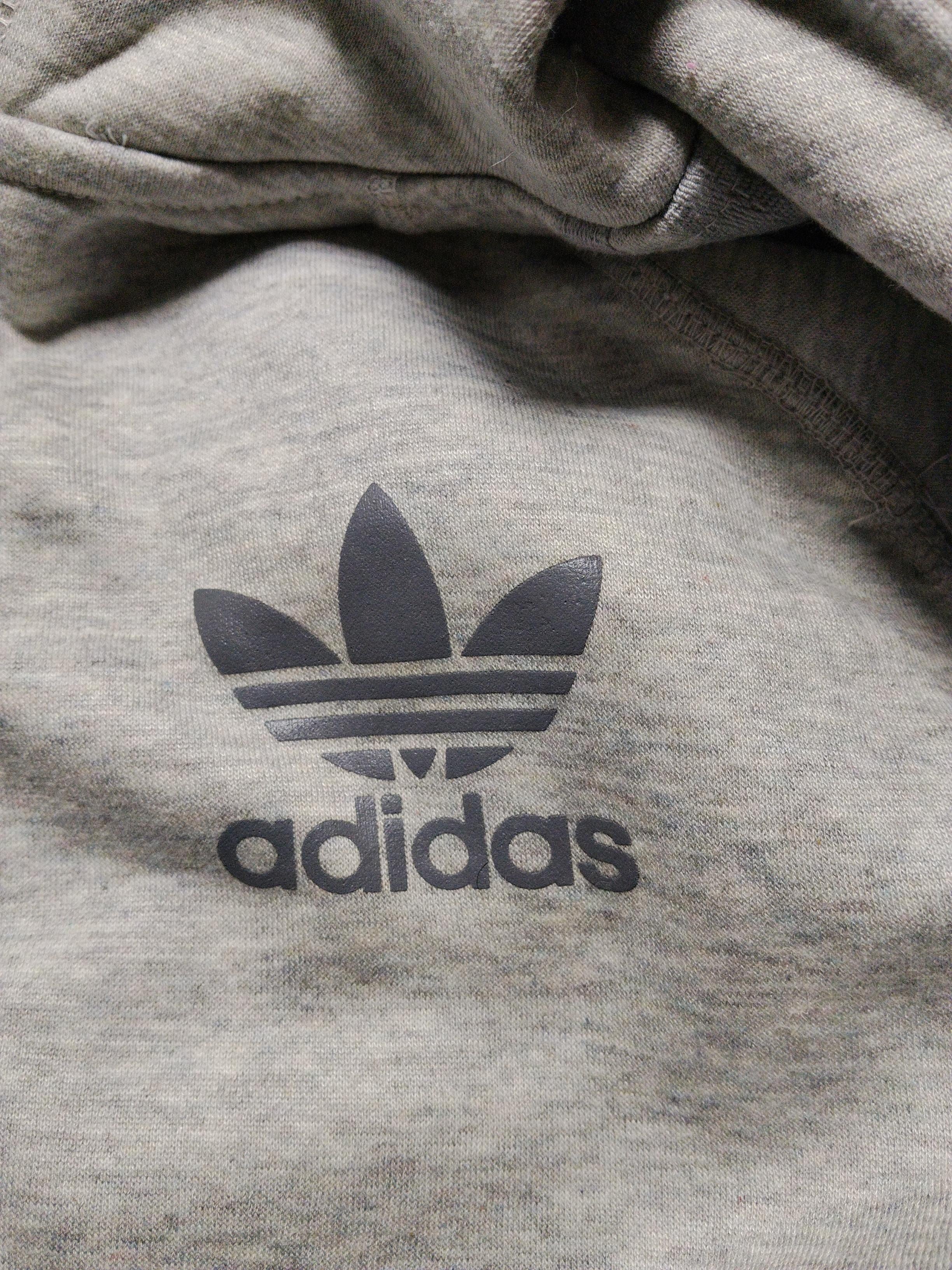 Adidas Men's Hoodie M Grey Graphic Cotton with Elastane Pullover - Image 6