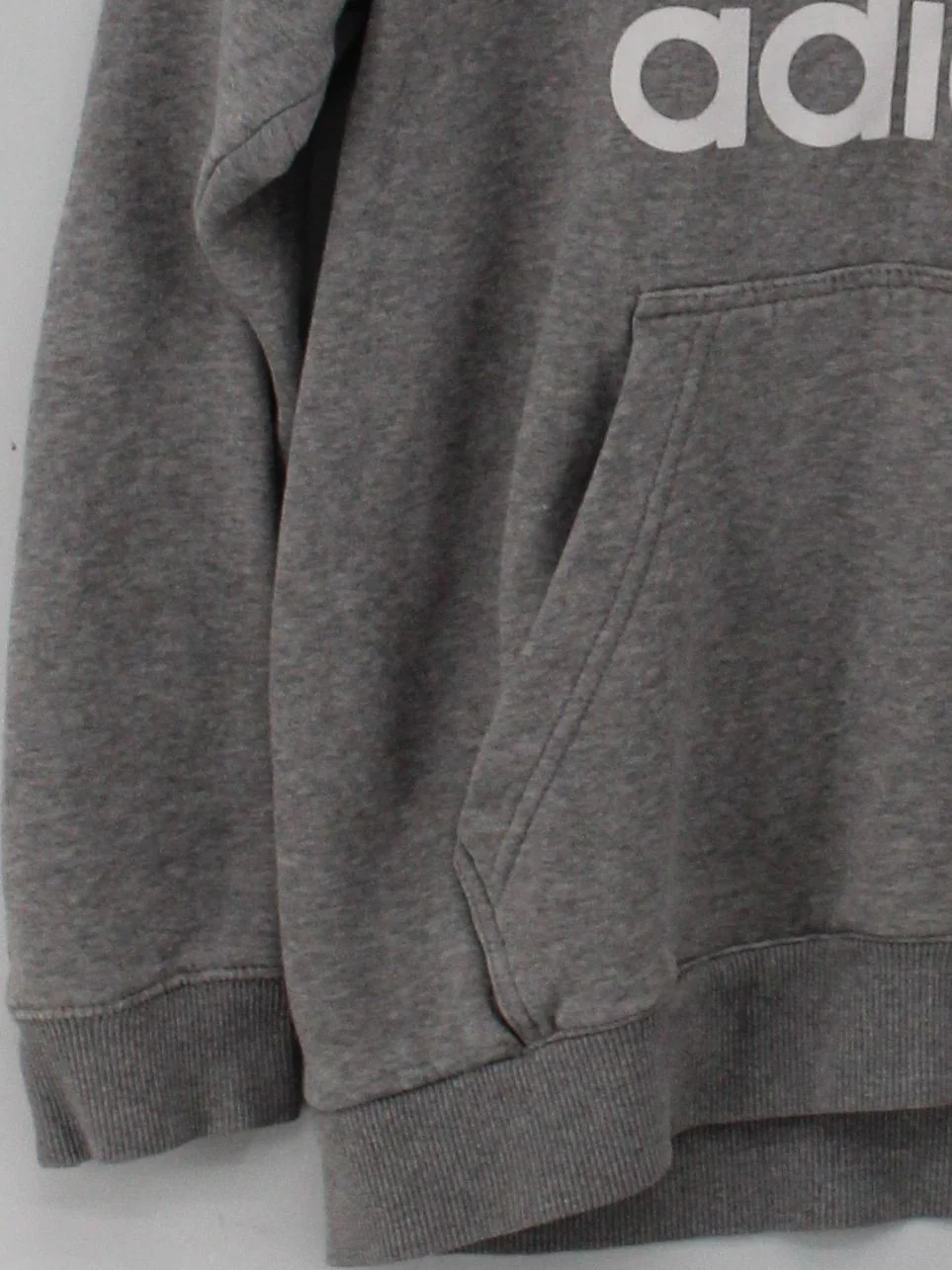 Adidas Men's Hoodie M Grey Graphic Cotton with Polyester, Spandex Pullover - Image 4