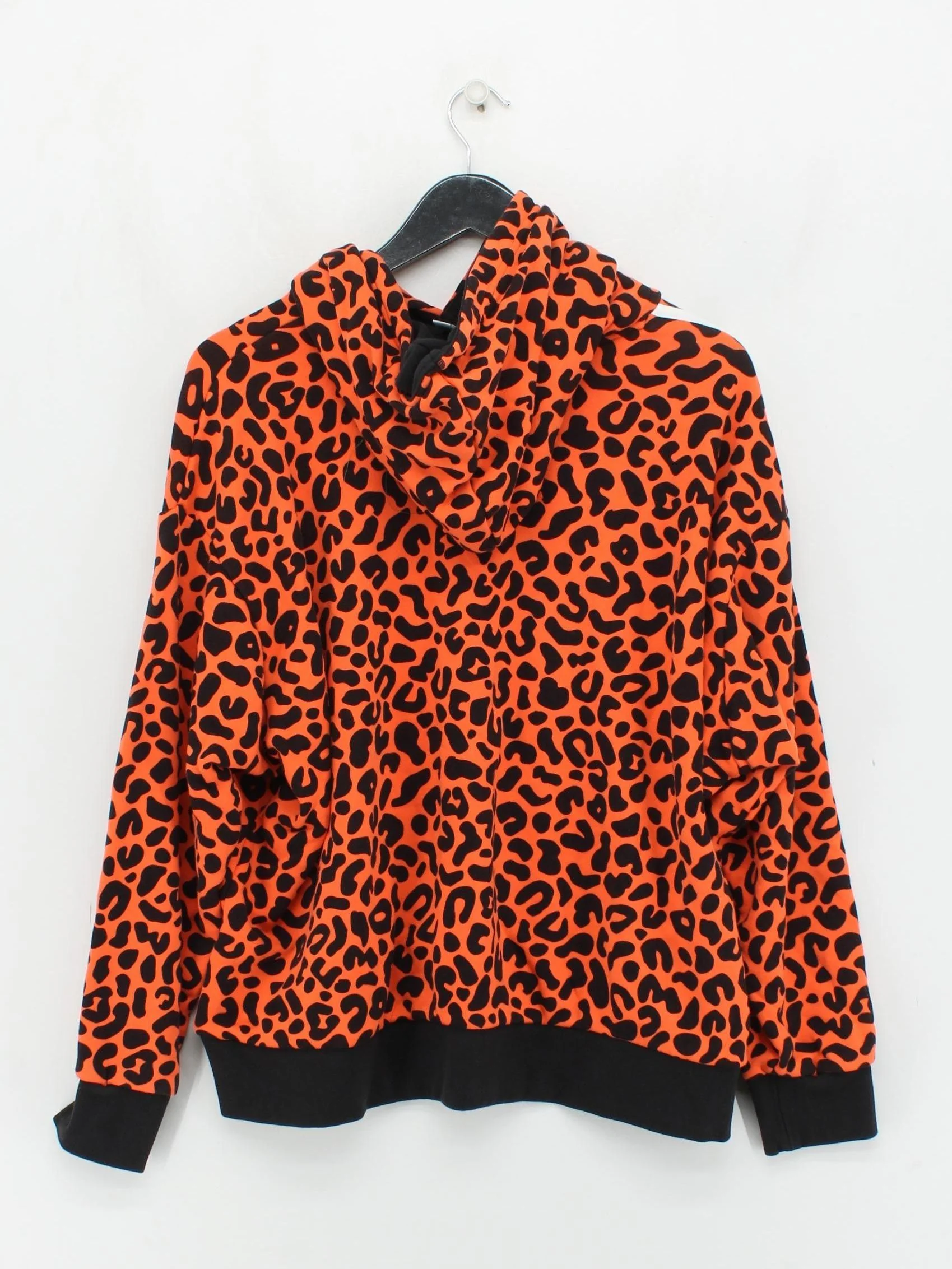 Adidas Men's Hoodie M Orange Animal Print 100% Cotton Pullover - Image 2