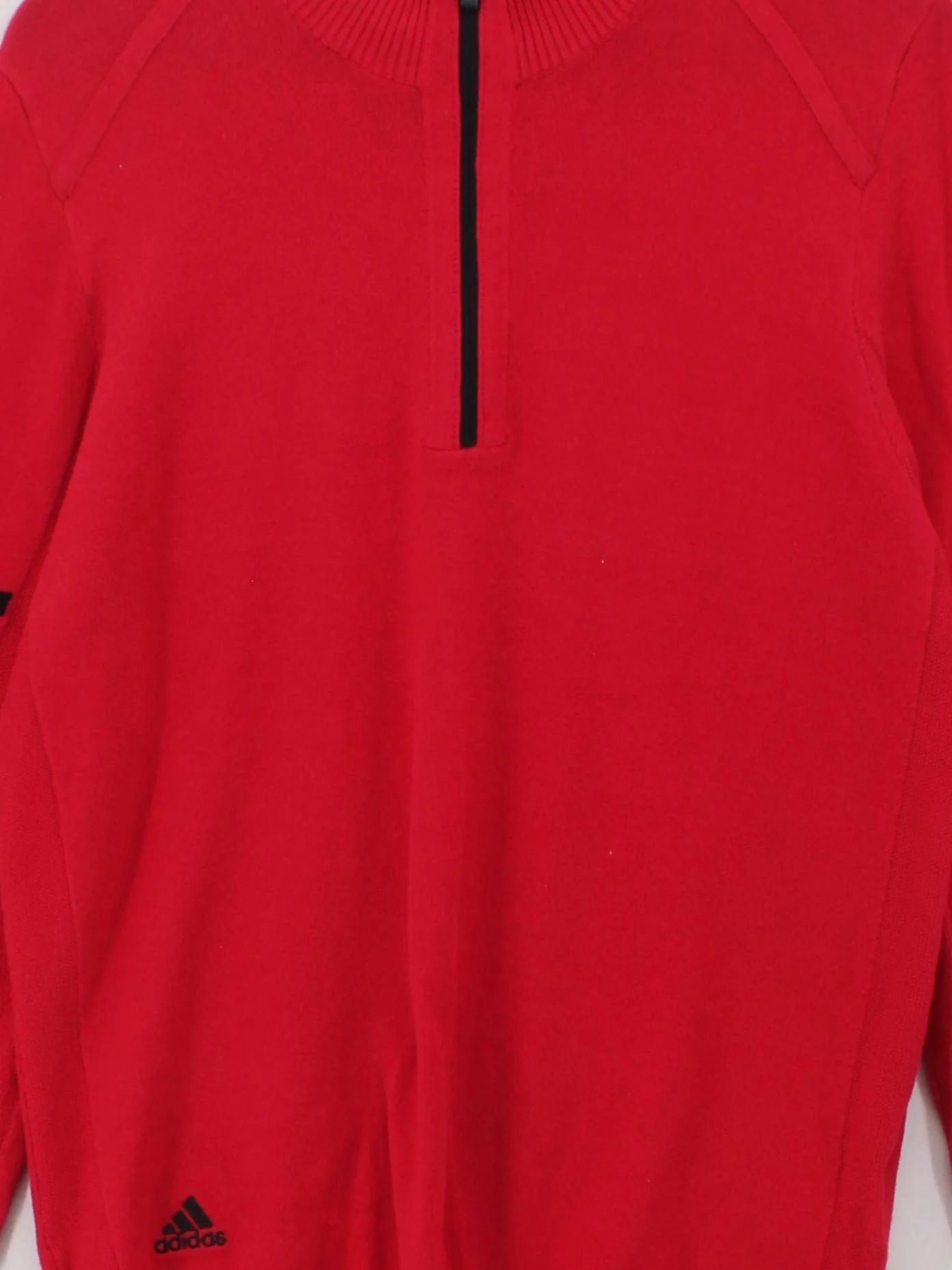 Adidas Men's Hoodie M Red Cotton with Nylon, Elastane Pullover - Image 3