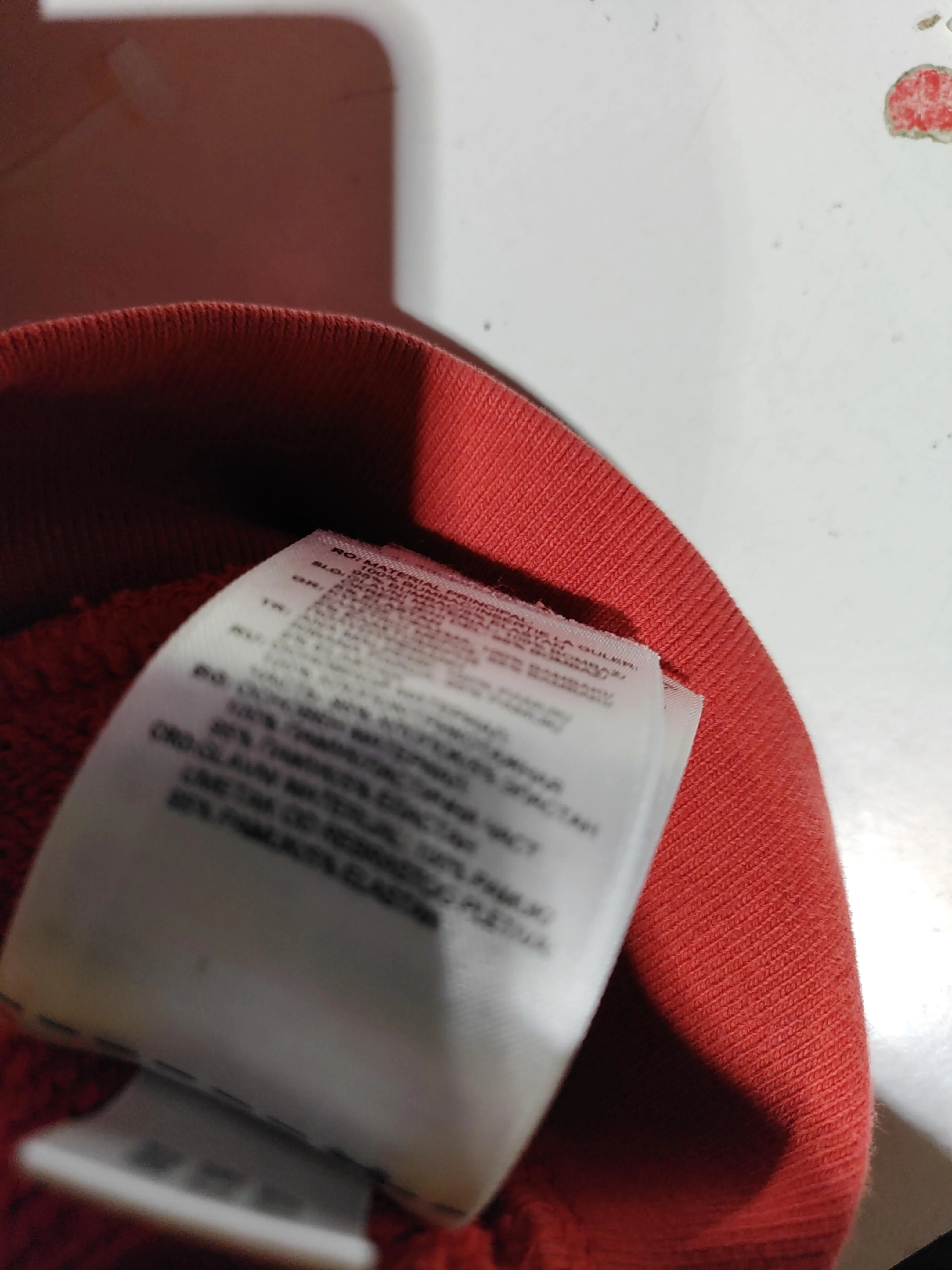 Adidas Men's Hoodie M Red Cotton with Polyester Pullover - Image 6